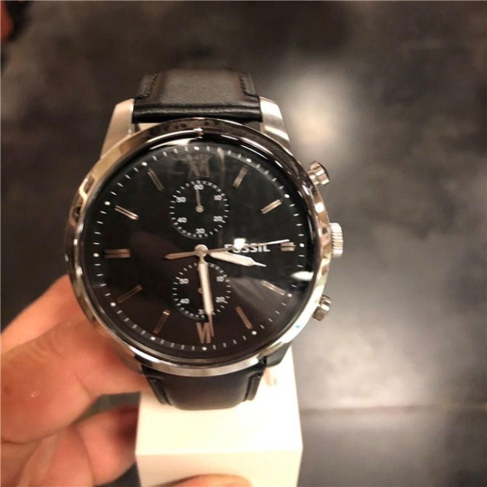 IN)Fossil FS5548 Townsman Chronograph Black Leather Watch