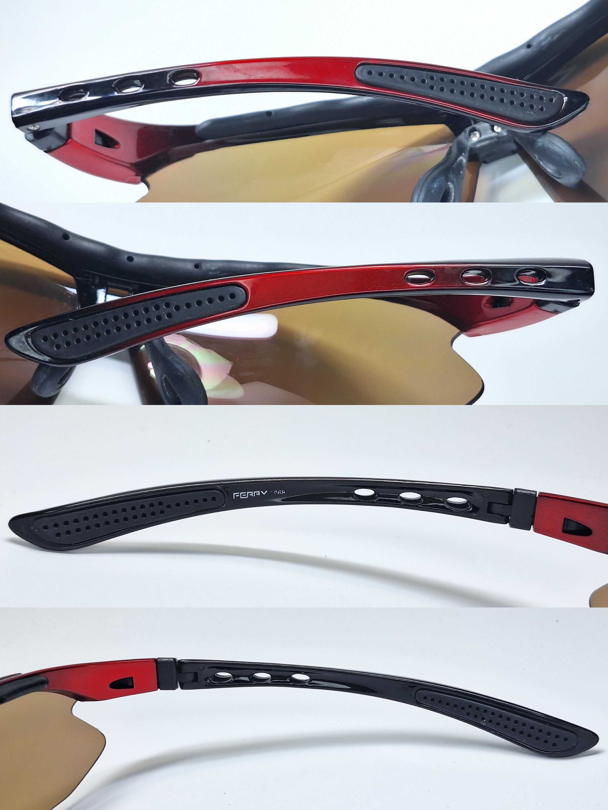 Vintage FERRY Japan Sport Wrap Sunglasses Flexible Moving Temple Y2K Size ONE SIZE - 4 Thumbnail