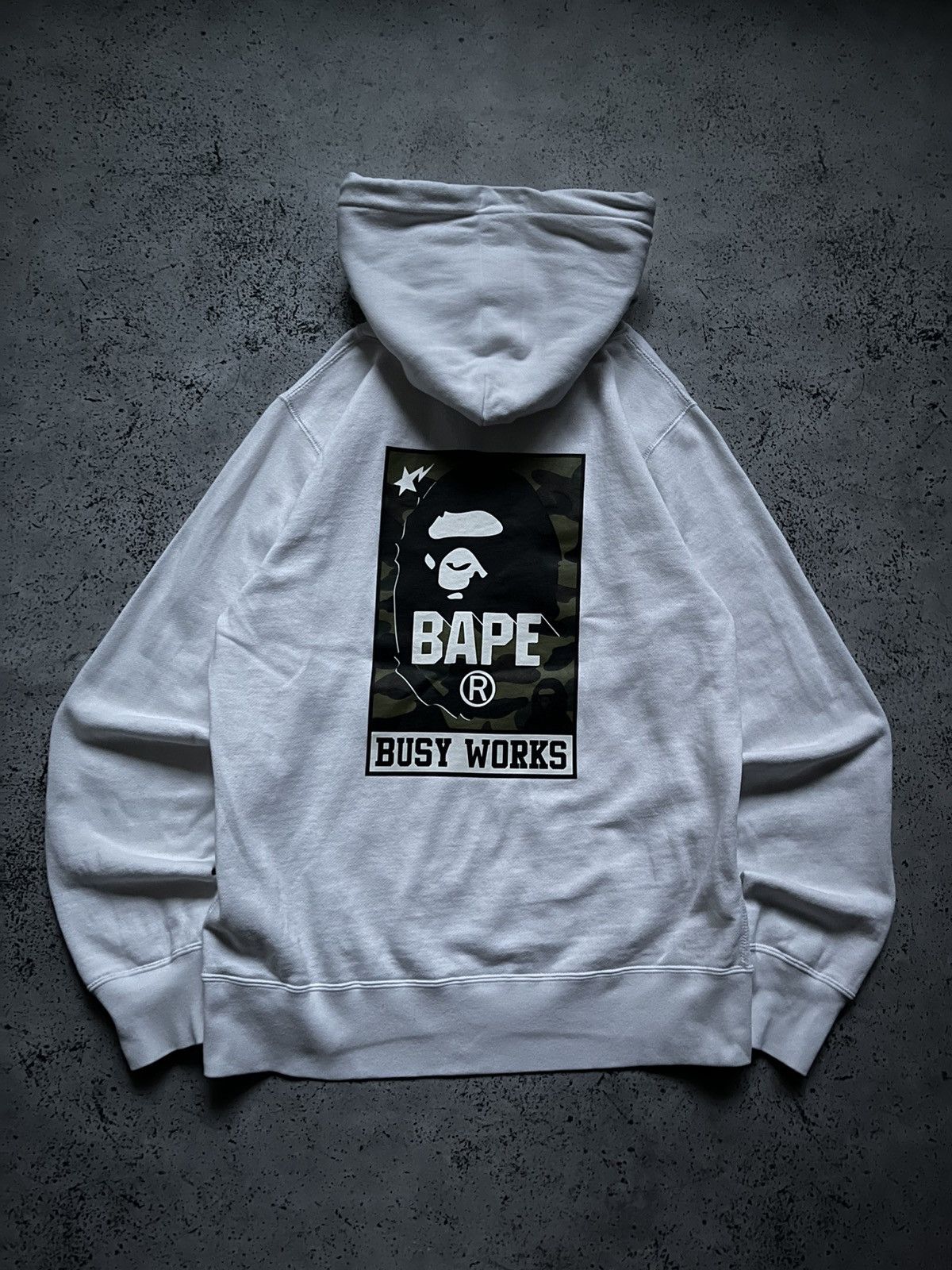 Bape Bape Busy Works Pullover Hoodie Boxy Fit Big Logo Y2K Size US M / EU 48-50 / 2 - 1 Thumbnail