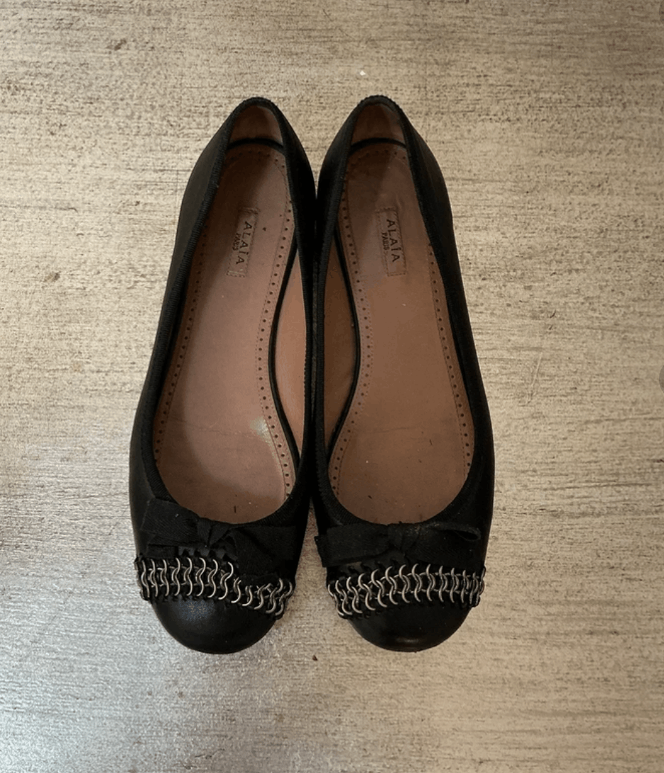 Alaia Vintage Alaïa Black Ballet Flats Size US 8 / IT 38 - 3 Thumbnail