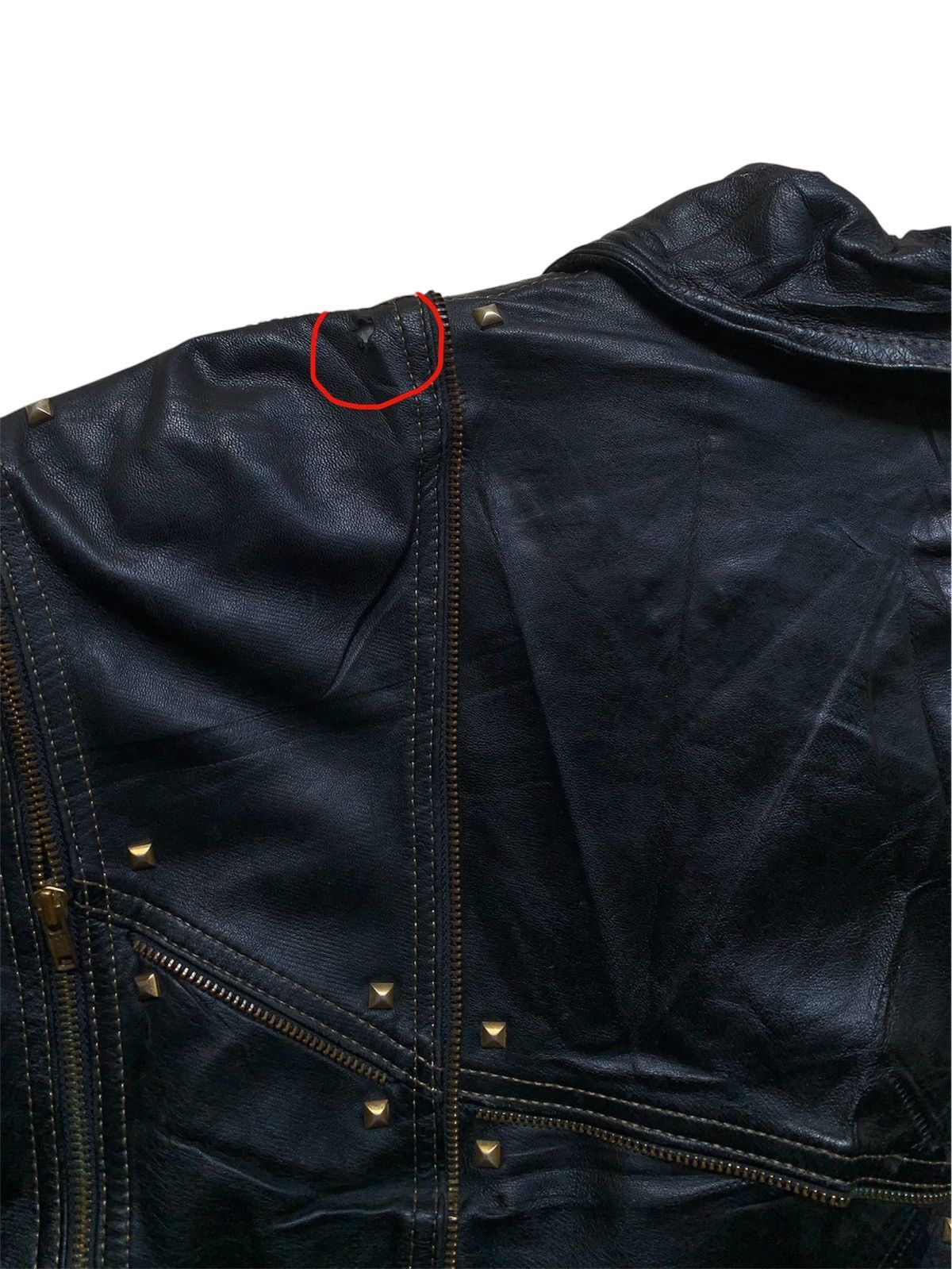 Yoshiyuki Konishi Vintage ficce multi zipper studded sheepskin leather jacket Size US L / EU 52-54 / 3 - 10 Thumbnail