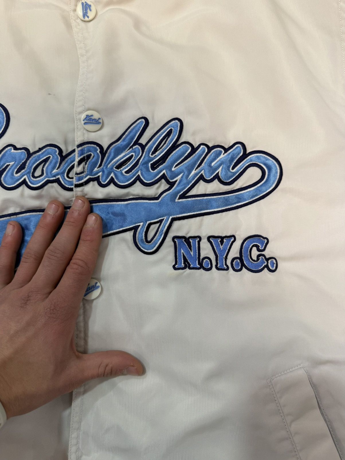 Karl Kani Karl Kani Brooklyn NYC Bomber Jacket Men M Varsity Vintage Size US M / EU 48-50 / 2 - 18 Thumbnail