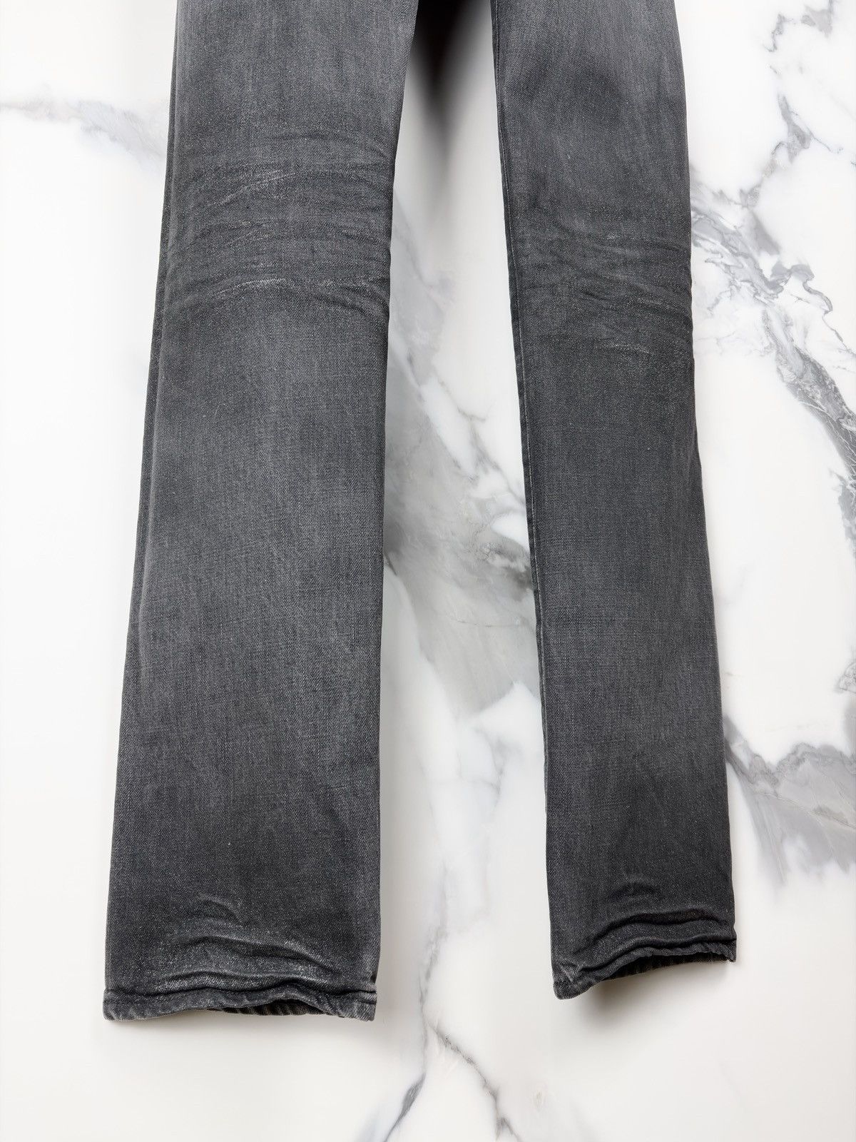 Dior × Hedi Slimane SS05 Dior Homme Beck Glitter Wax Coated Whisker Denim Jeans Size US 32 / EU 48 - 6 Thumbnail