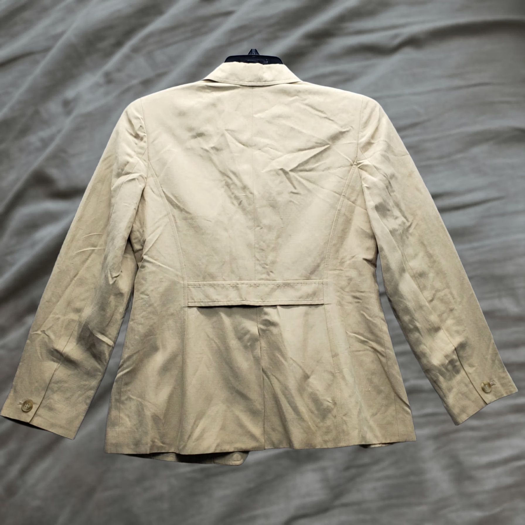 Talbots Talbots Jacket Womens 8P Brown Blazer Lined Silk Linen Single Breasted Business Size M / US 6-8 / IT 42-44 - 1 Thumbnail