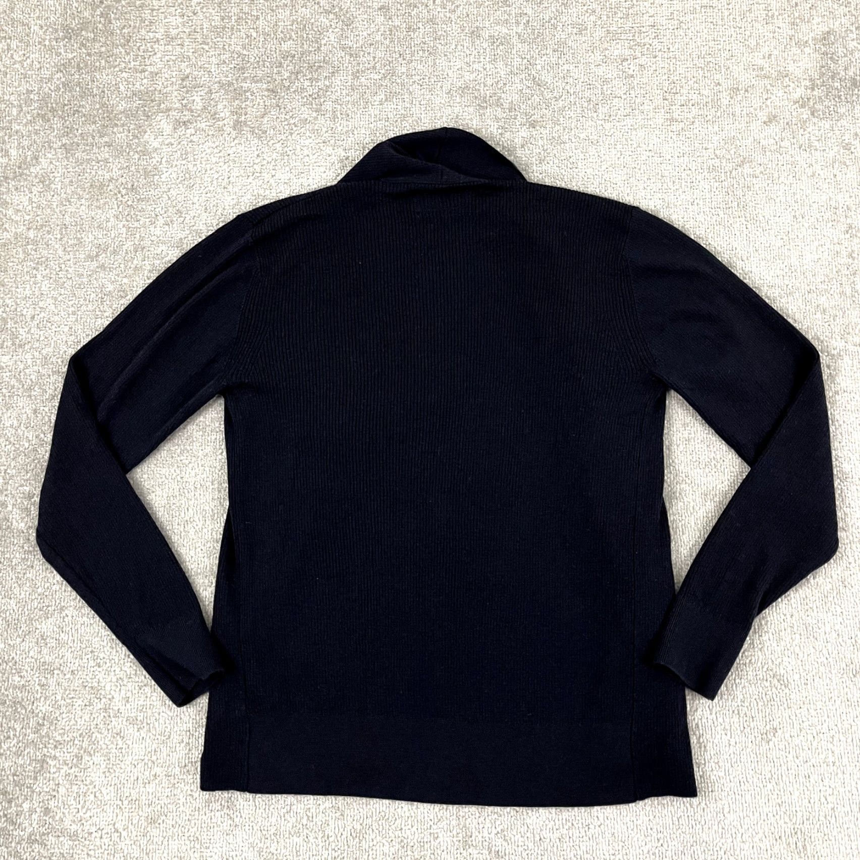 Allsaints ALLSAINTS Sweater Womens Medium Navy Blue Merino Wool Open Cardigan Pullover Size M / US 6-8 / IT 42-44 - 6 Thumbnail