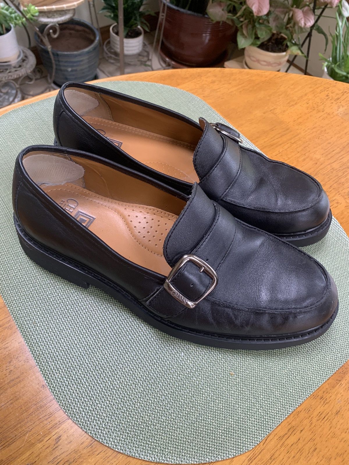 Vintage Vintage Black Leather Buckle Loafers - Chaps Size US 8.5 / EU 41-42 - 4 Thumbnail