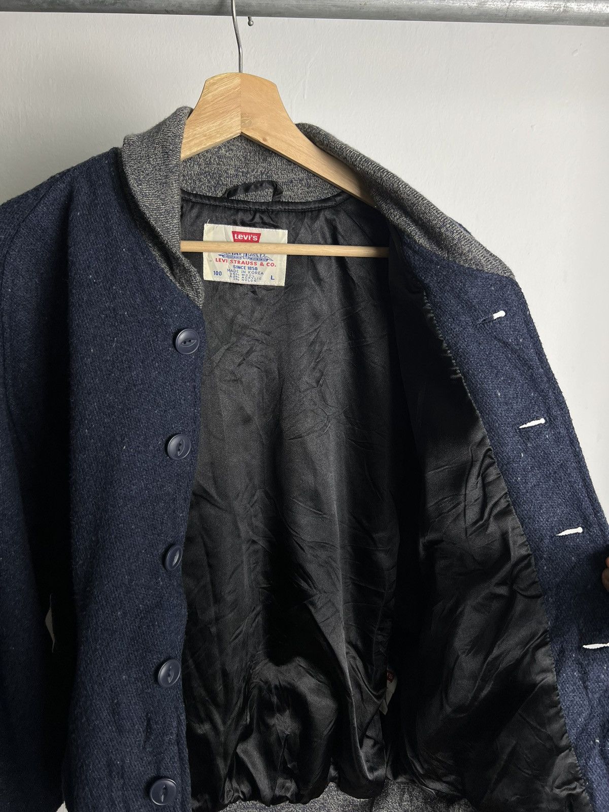 Levi's × Levi's Vintage Clothing × Vintage Vintage 1998 Levi's Chainstitch Varsity Wool Jackets Size US L / EU 52-54 / 3 - 4 Thumbnail