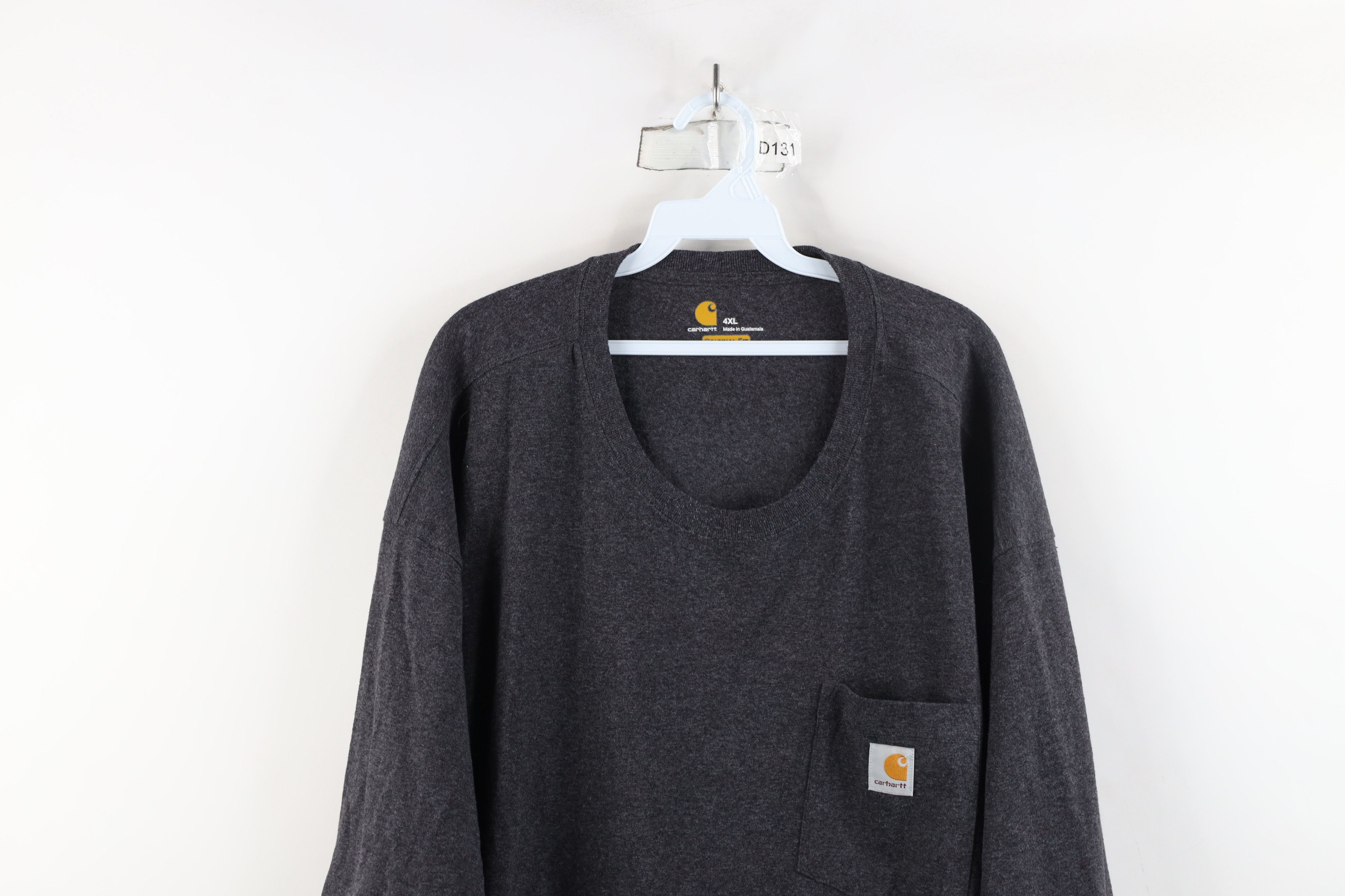 Carhartt × Vintage Vintage Y2K Carhartt Heavyweight Pocket T-Shirt Dark Gray Size US XXL / EU 58 / 5 - 2 Thumbnail