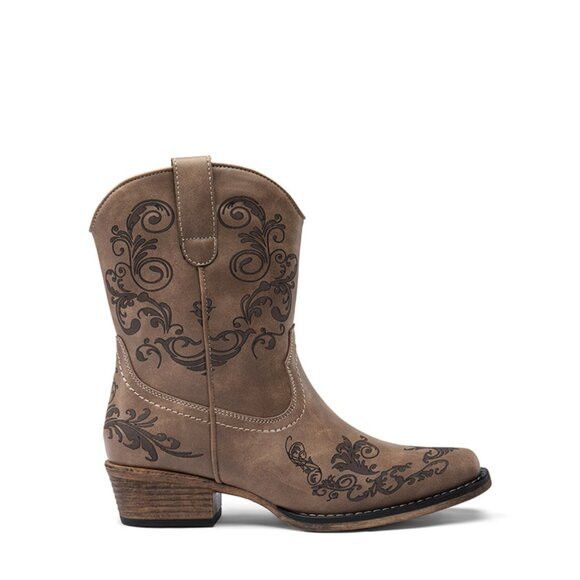 Other Dream Pairs Brown Western Women’s Cowgirl Ankle Boots Size 6 Size US 6 / IT 36 - 3 Thumbnail