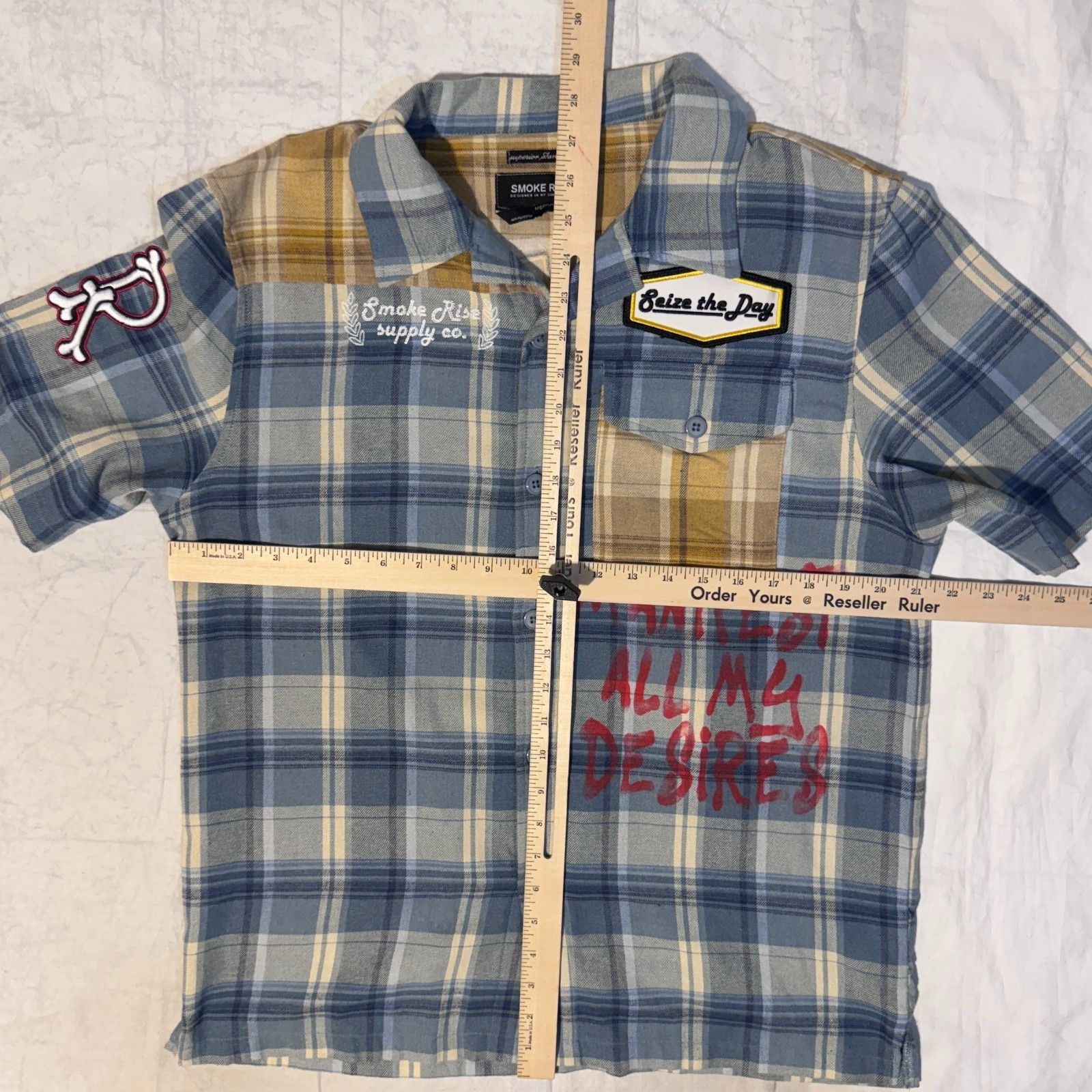 Smoke Rise Smoke Rise Seize The Day Mechanic Plaid Streetwear Manifest Size US M / EU 48-50 / 2 - 6 Thumbnail