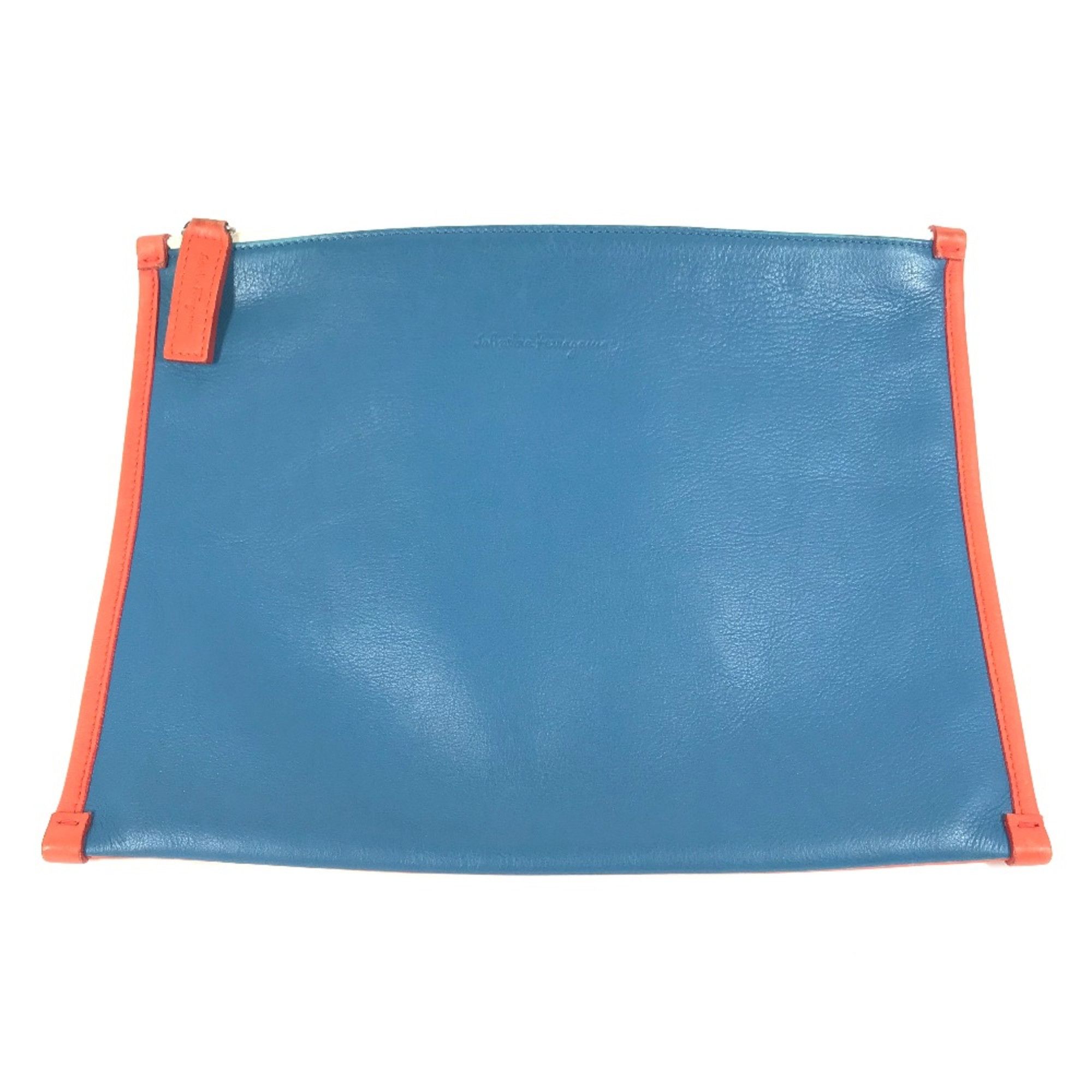 Salvatore Ferragamo Salvatore Ferragamo bag pouch Clutch bag blue Orange Based Size ONE SIZE - 1 Thumbnail