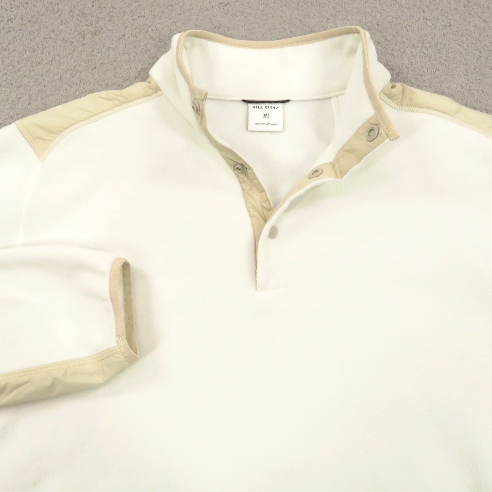 KangaROOS Hill City Jacket Mens Medium White Fleece Pullover Snap T Sweater Kangaroo Pouch Size US M / EU 48-50 / 2 - 2 Thumbnail