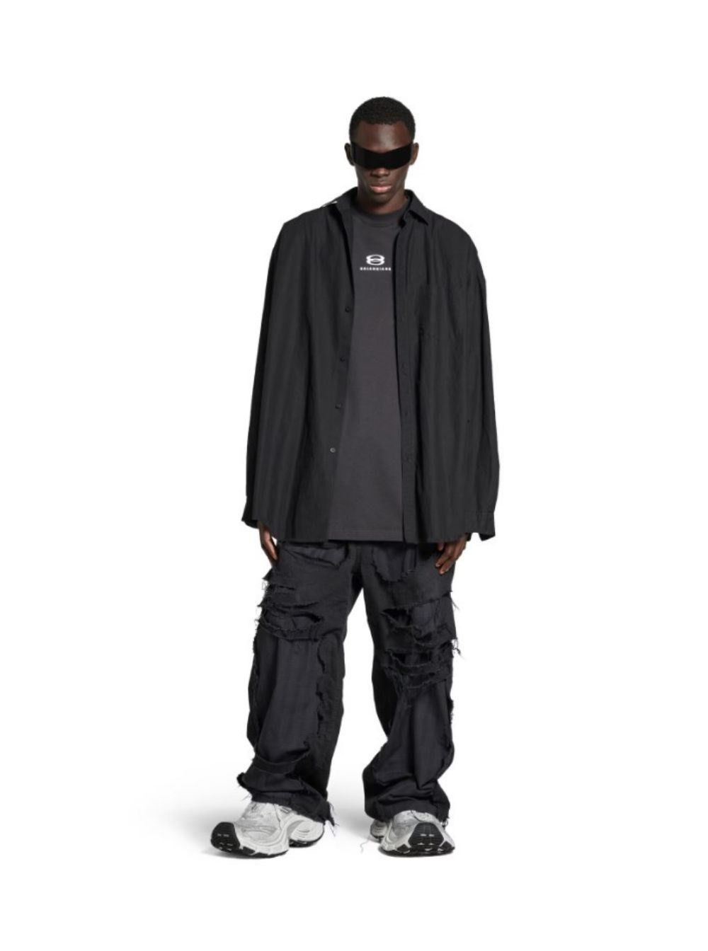 Balenciaga o1w1db11025 Unity Sports Icon Layered Shirt Oversized Black Size US L / EU 52-54 / 3 - 5 Thumbnail