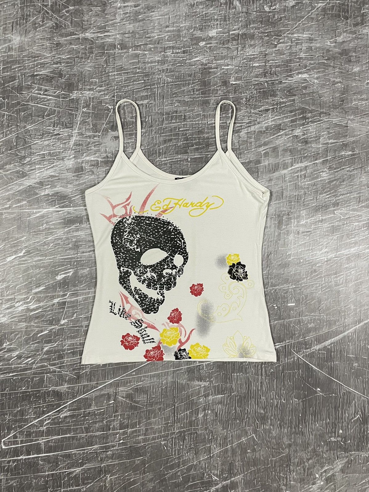 Ed Hardy ED HARDY VINTAGE Y2K TANK TOP RHINESTONES SKULL PRINT Size M / US 6-8 / IT 42-44 - 3 Thumbnail