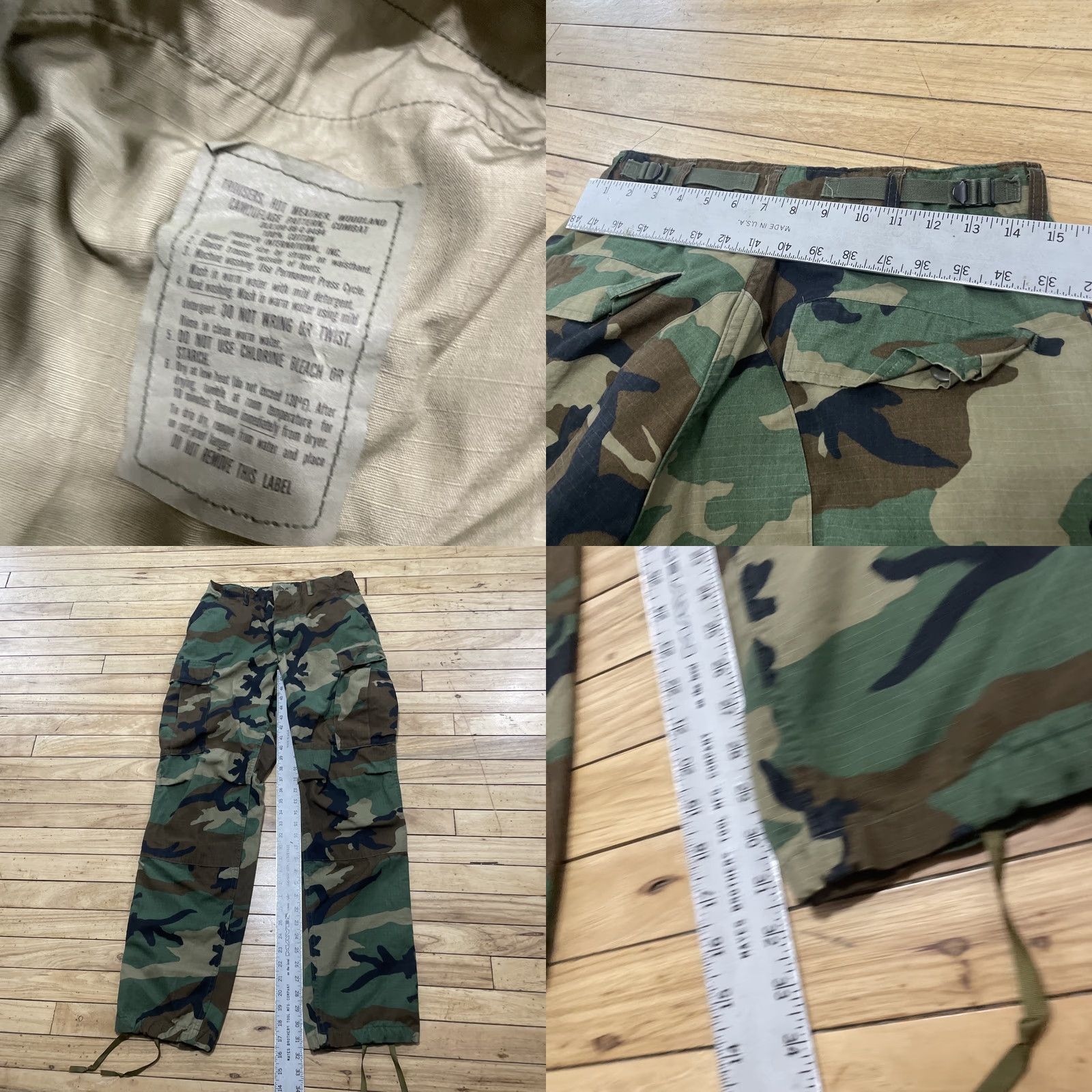 Propper VINTAGE Propper Pants Men Small Long Green Woodland Camo Cargo Trouser US Military Vtg Size US 29 - 8 Thumbnail