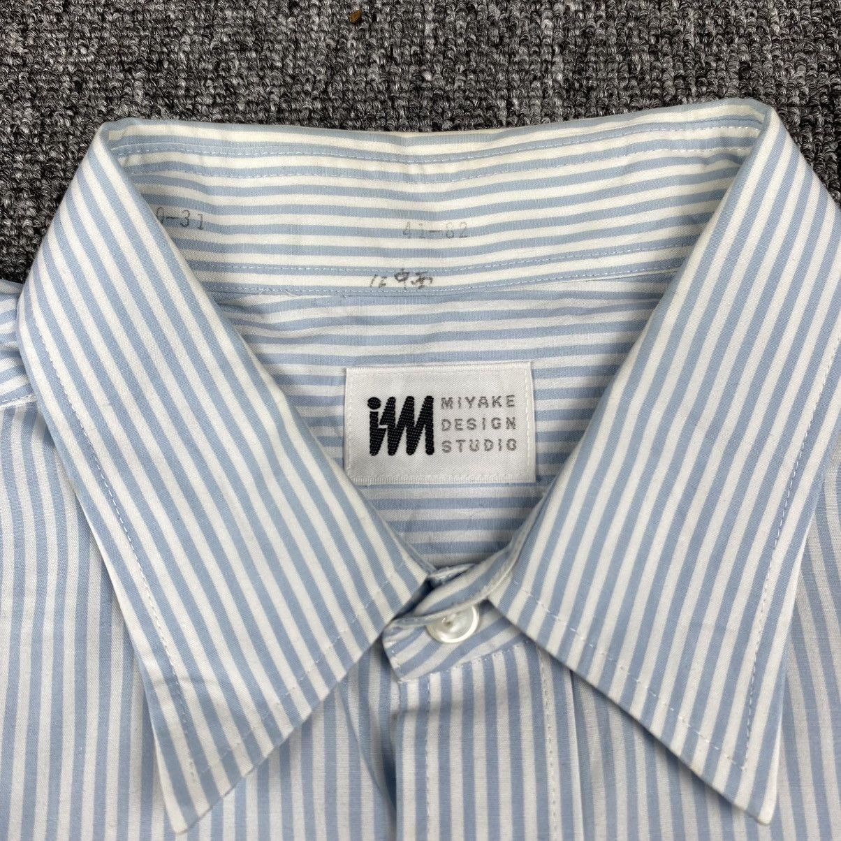Issey Miyake Vintage IM issey miyake stripe Shirt button Size US L / EU 52-54 / 3 - 4 Thumbnail