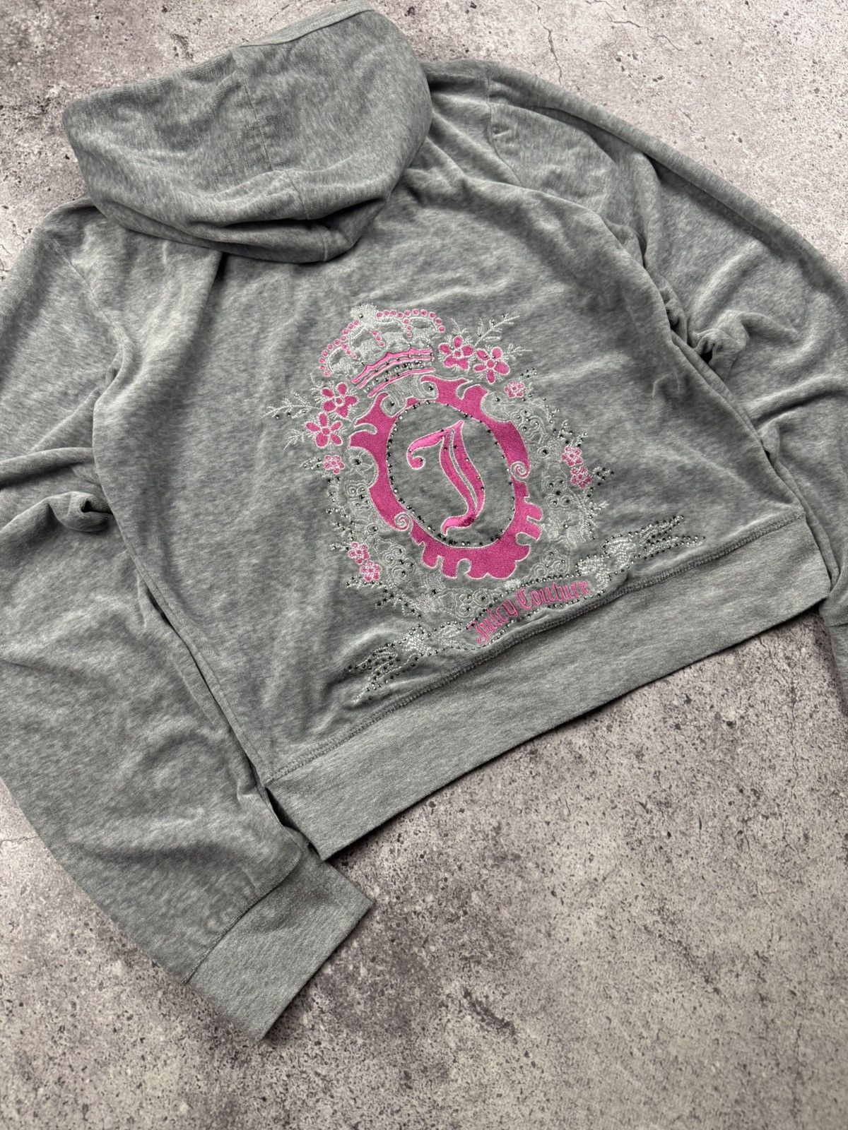 Juicy Couture VINTAGE VELOUR JUICY COUTURE BIG LOGO Y2K ZIP UP HOODIE Size XXL / US 16-18 / IT 52-54 - 2 Thumbnail
