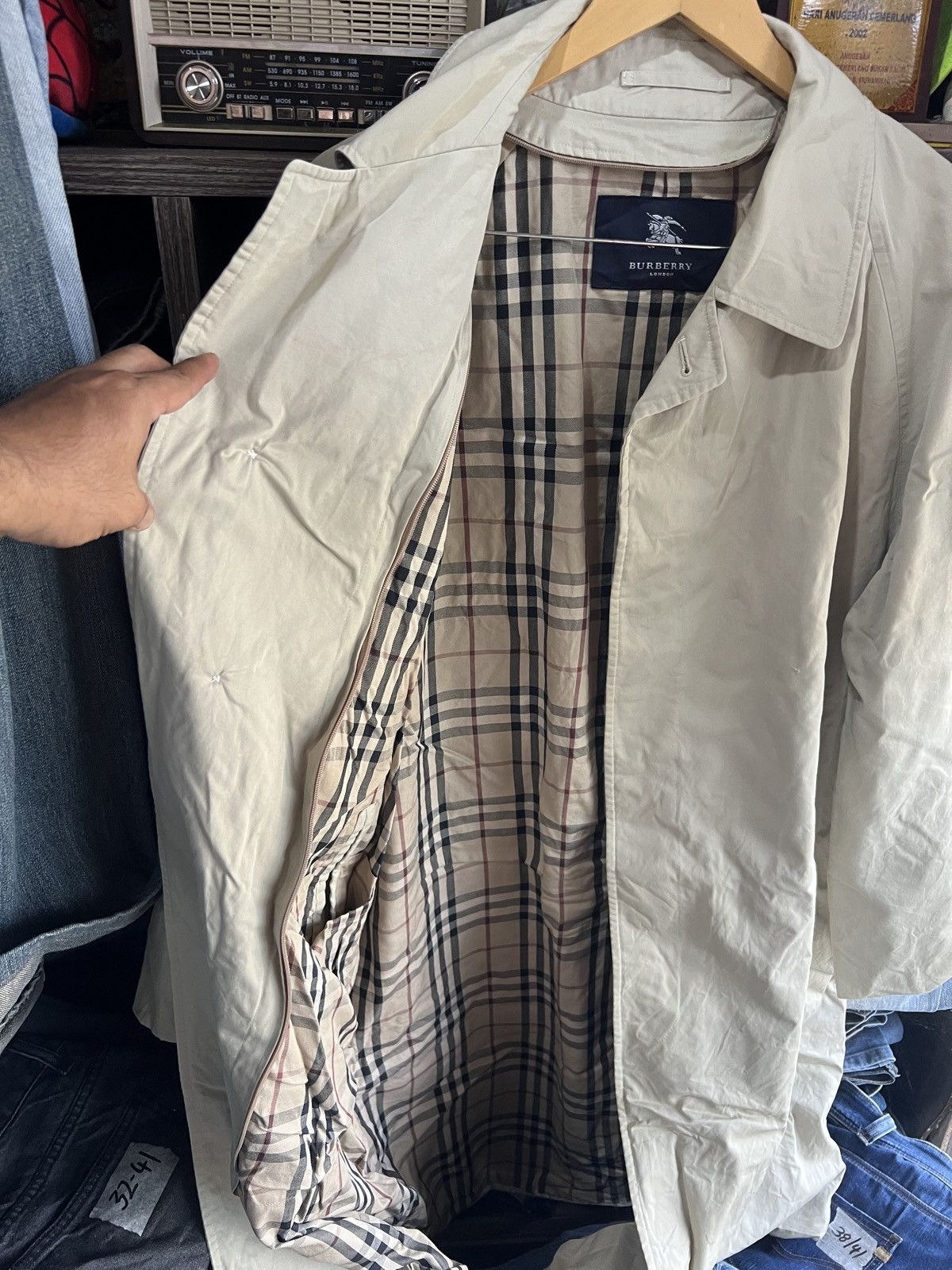 Burberry 🔥Burberry London Novacheck Trench Coat Size US L / EU 52-54 / 3 - 10 Thumbnail