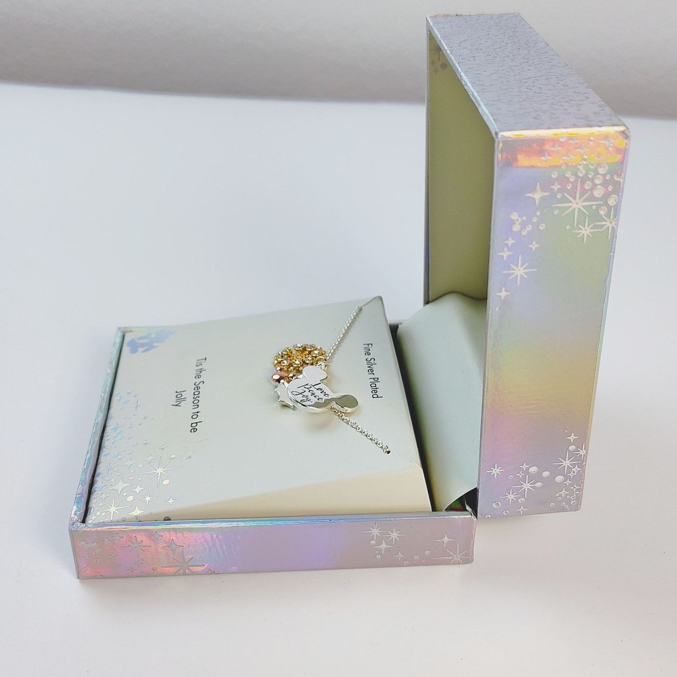 Disney Disney Christmas Necklace Mickey Snowflake Holly Silver NIP Size ONE SIZE - 7 Thumbnail