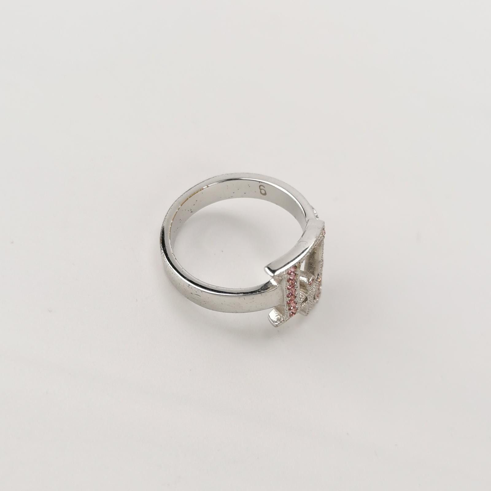Dior Dior Crystal Letter Logo Vintage Ring Size 6 -z2505 Size ONE SIZE - 4 Thumbnail