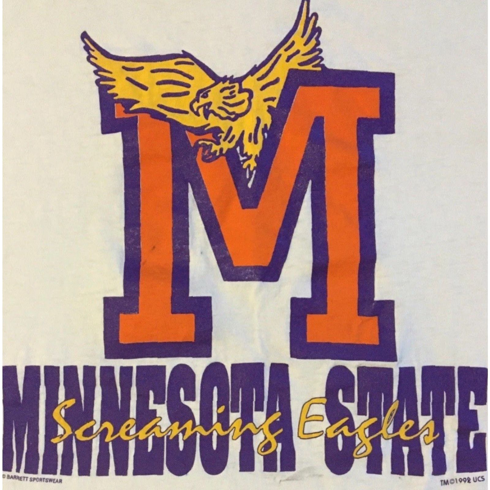 Coach VINTAGE Coach TV Show Faded Distress Minnesota State Screaming Eagles Shirt M White 90s 80s Grunge Sports Mens Size US M / EU 48-50 / 2 - 2 Thumbnail