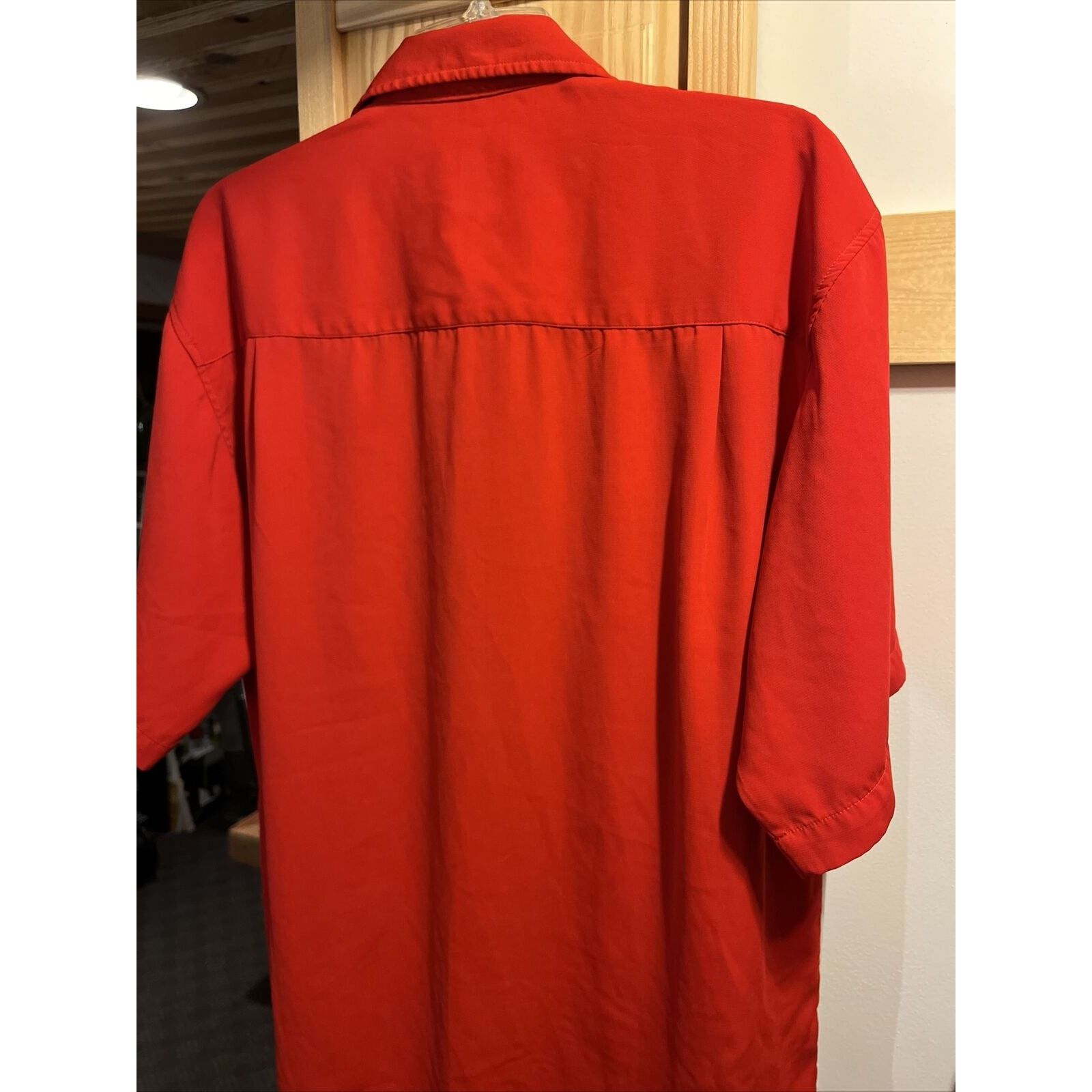Other Daniel Ellisa Men's M Red Stripe SS Polyester Bowling Shirt Size US M / EU 48-50 / 2 - 12 Thumbnail