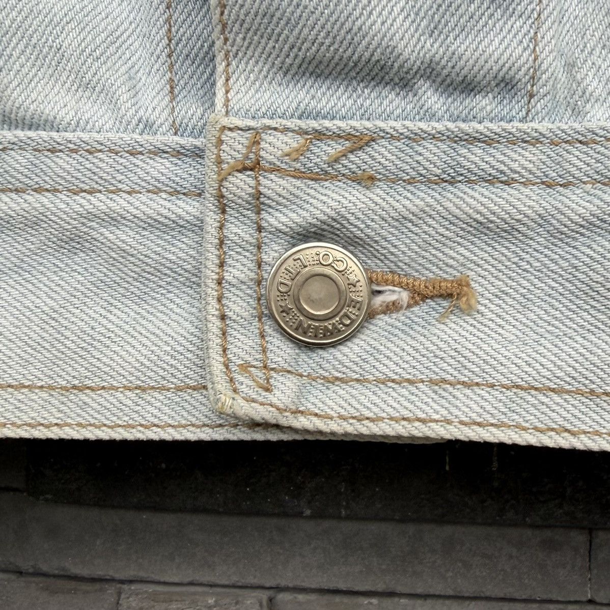 Edwin VTG Something Edwin Denim Jacket Cropped Embroidery Patch Size M / US 6-8 / IT 42-44 - 12 Thumbnail