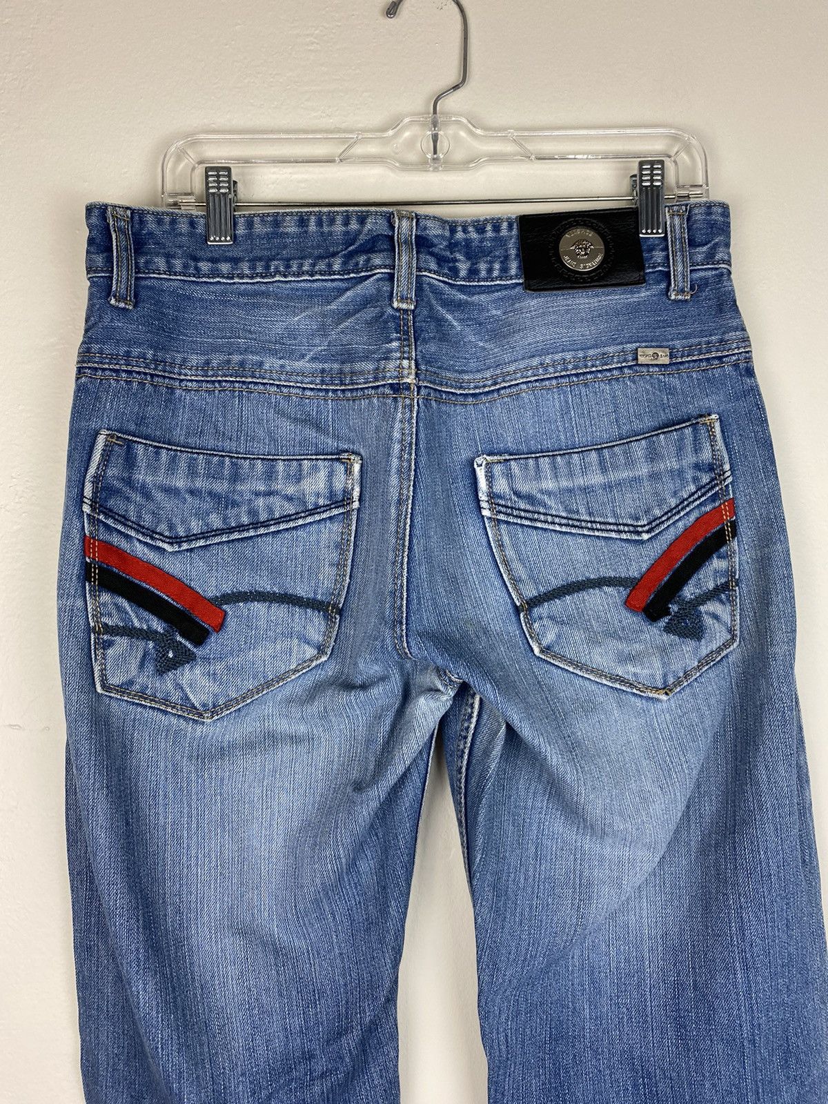 Designer × Versace × Vintage Versace Jeans Signature Blue Denim Jeans Back Embroidery Size US 32 / EU 48 - 6 Thumbnail
