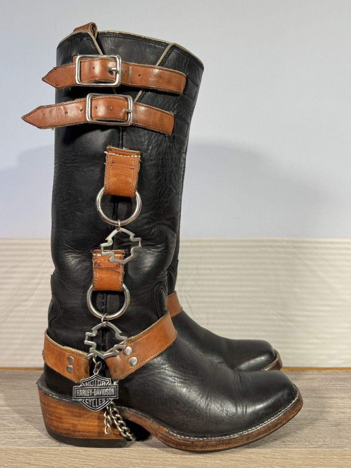 Other Bowman’s Wilson Boot Co Vintage H-D Harness Boots Size 8.5 D Size US 8.5 / EU 41-42 - 2 Thumbnail