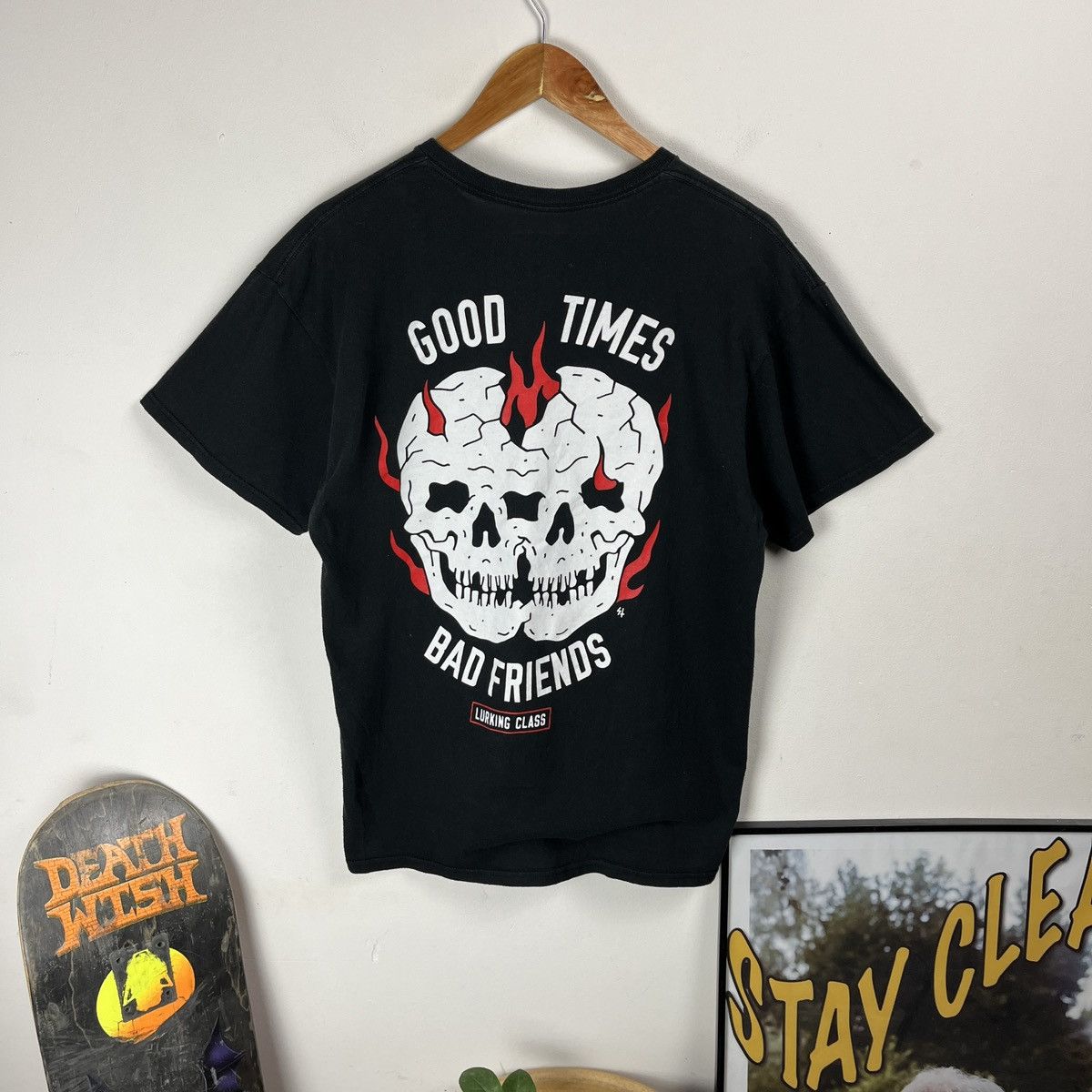 Lurking Class T-shirt Lurking Class Merch Rock Blacl Skull Y2k Affliction Size US L / EU 52-54 / 3 - 1 Thumbnail