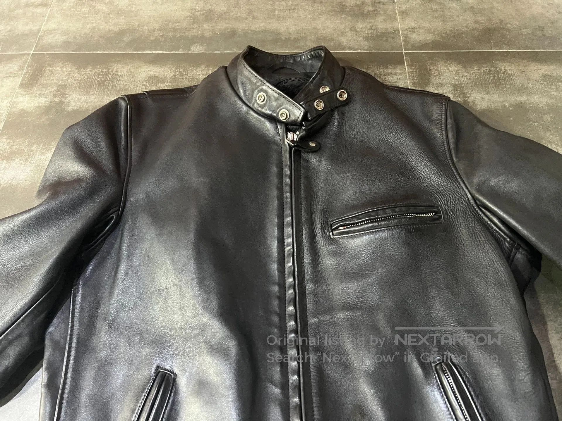 Schott Schott NYC Classic Stand Collar Leather Jacket #641. Size US XXS / EU 40 - 5 Thumbnail