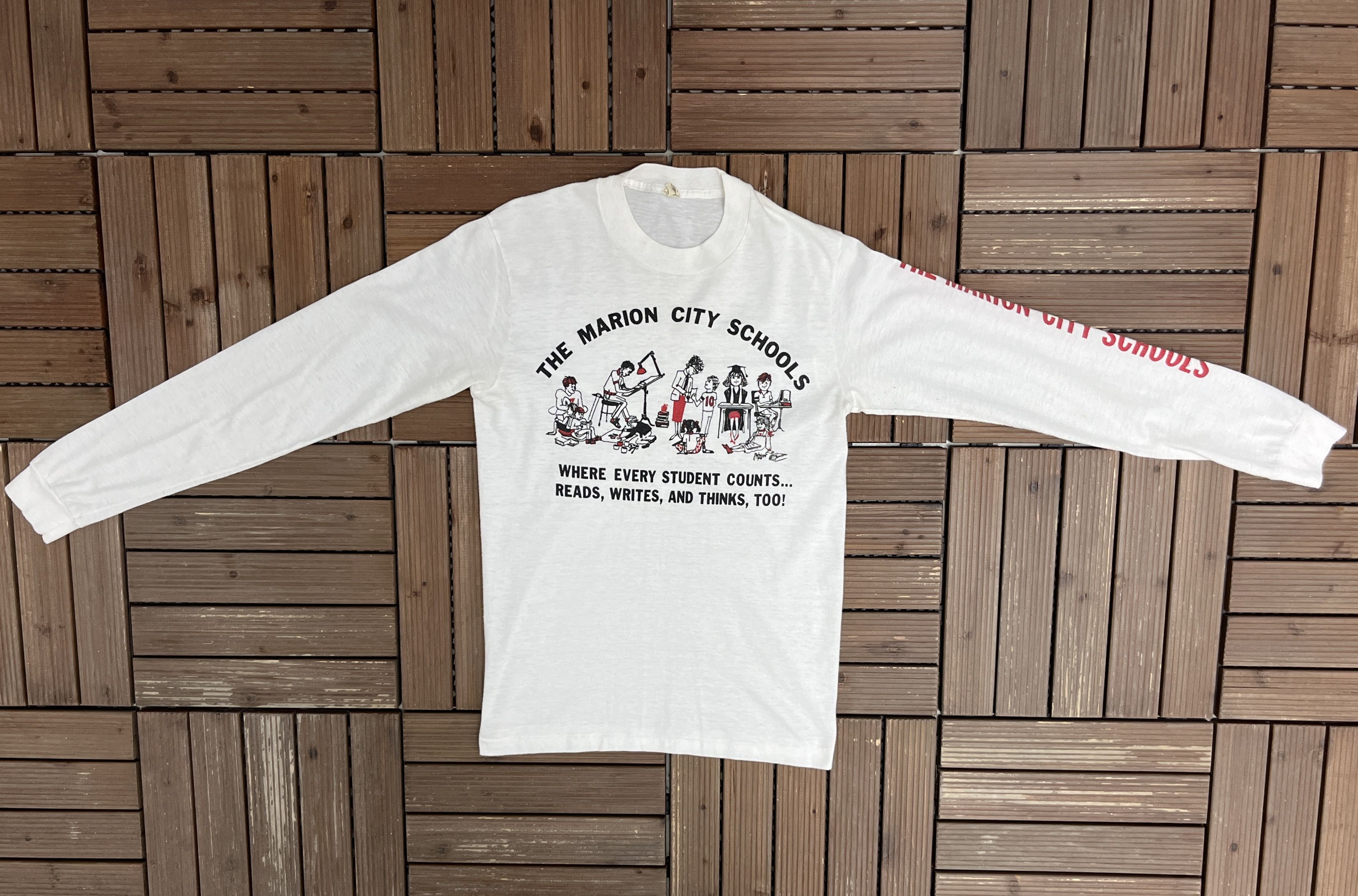 Vintage The Marion City Schools Vintage White Long Sleeve Shirt Size US M / EU 48-50 / 2 - 5 Thumbnail