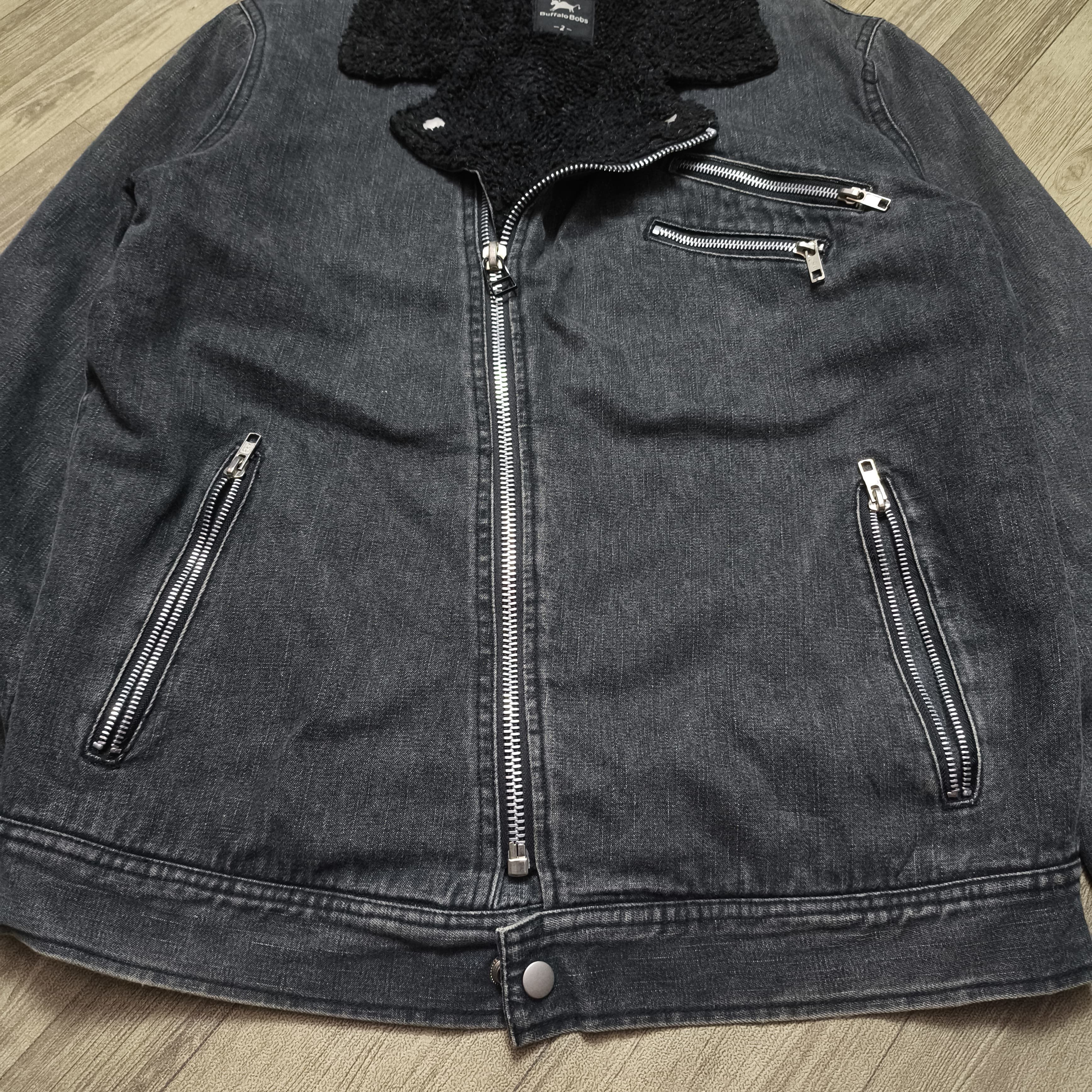 14th Addiction Buffalo Bobs Denim Sherpa Bikers Jacket midas Size US M / EU 48-50 / 2 - 8 Thumbnail