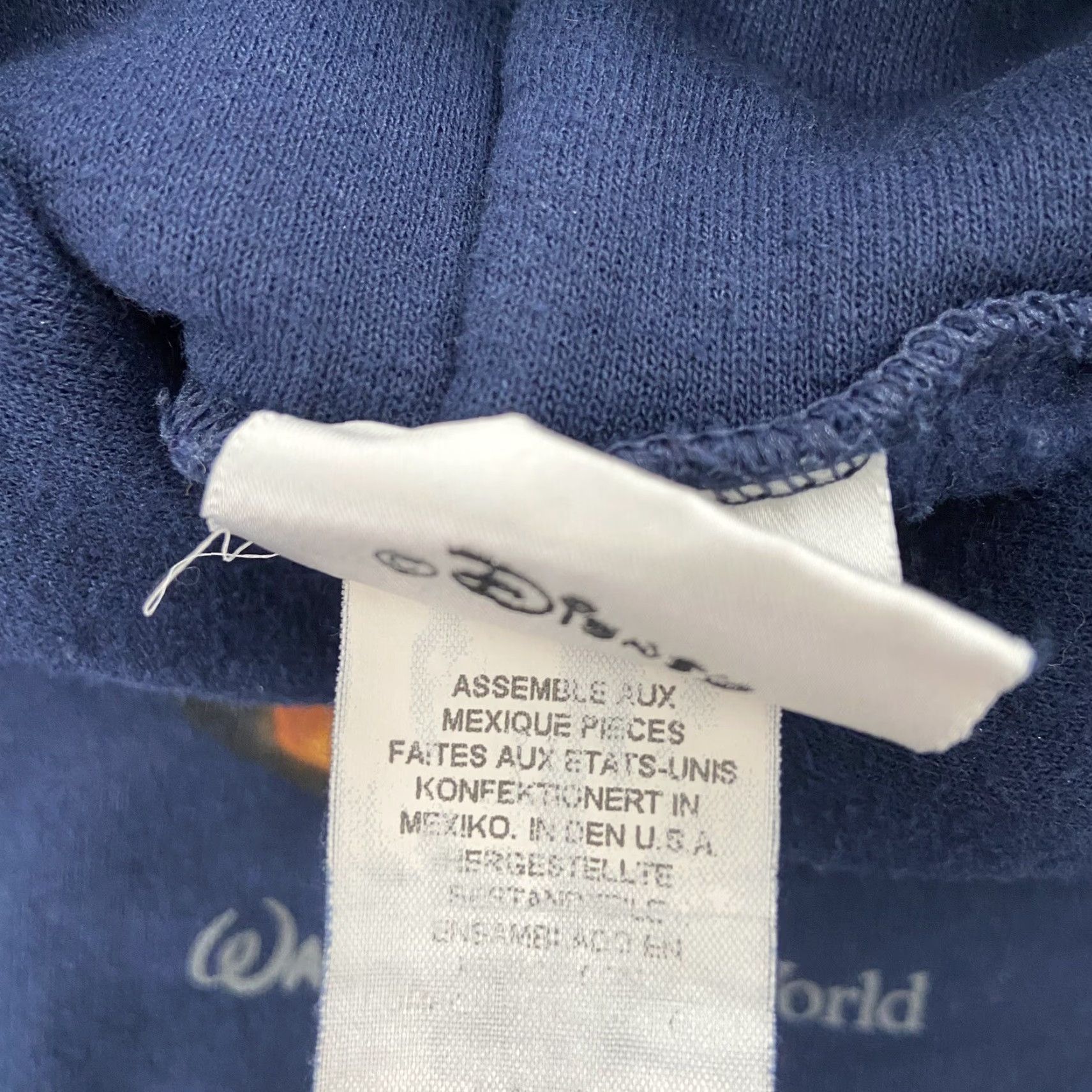 Disney VINTAGE Disney World Hoodie Mens L Blue Mickey Mouse Pullover Sweatshirt Crew Neck Knit Cotton Graphic 90s Theme Disney Brand Size US L / EU 52-54 / 3 - 7 Thumbnail