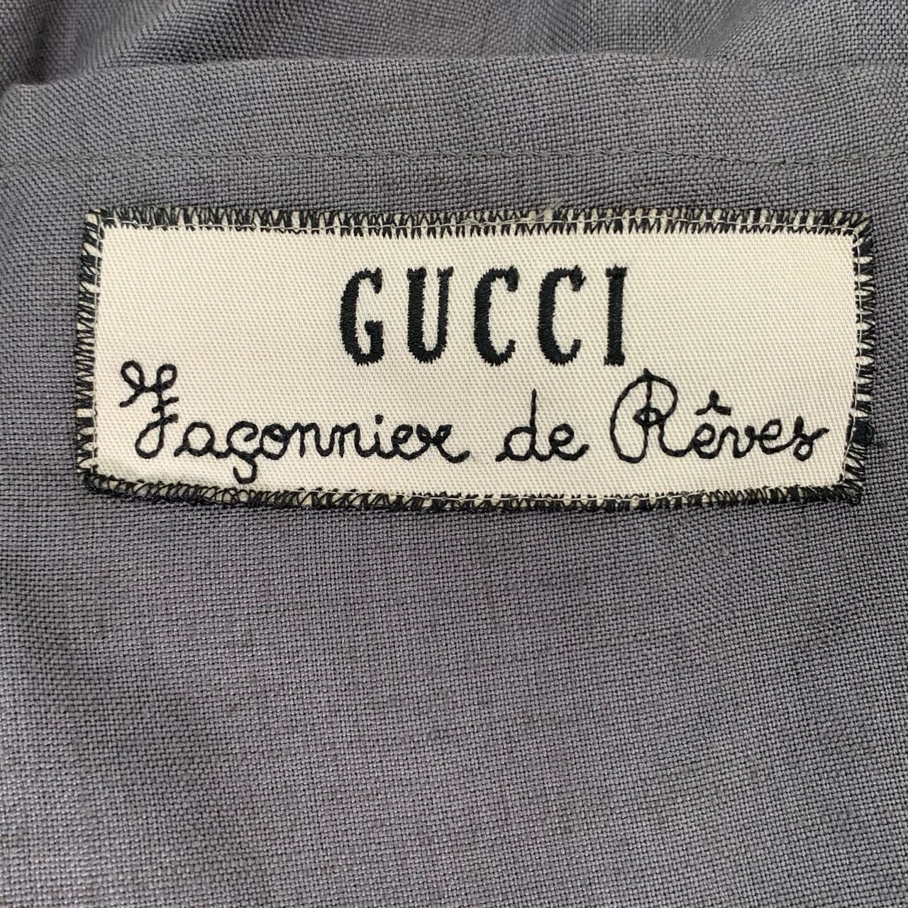 Gucci Gucci Mens Gray Linen Pants With Elastic Waistband & Drawstr Size US 32 / EU 48 - 7 Thumbnail