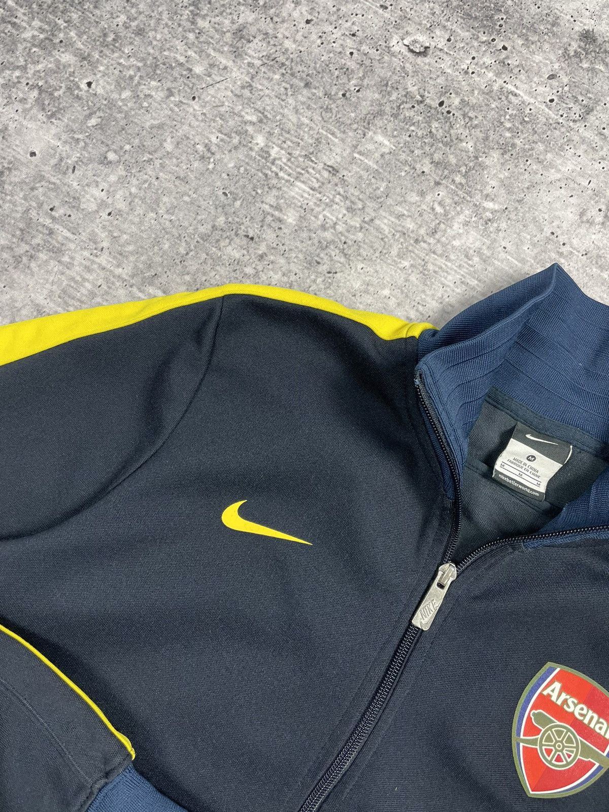 Nike × Vintage Vintage Nike Y2K Style Football Arsenal Big Logo Zip Olympic Size US M / EU 48-50 / 2 - 9 Thumbnail