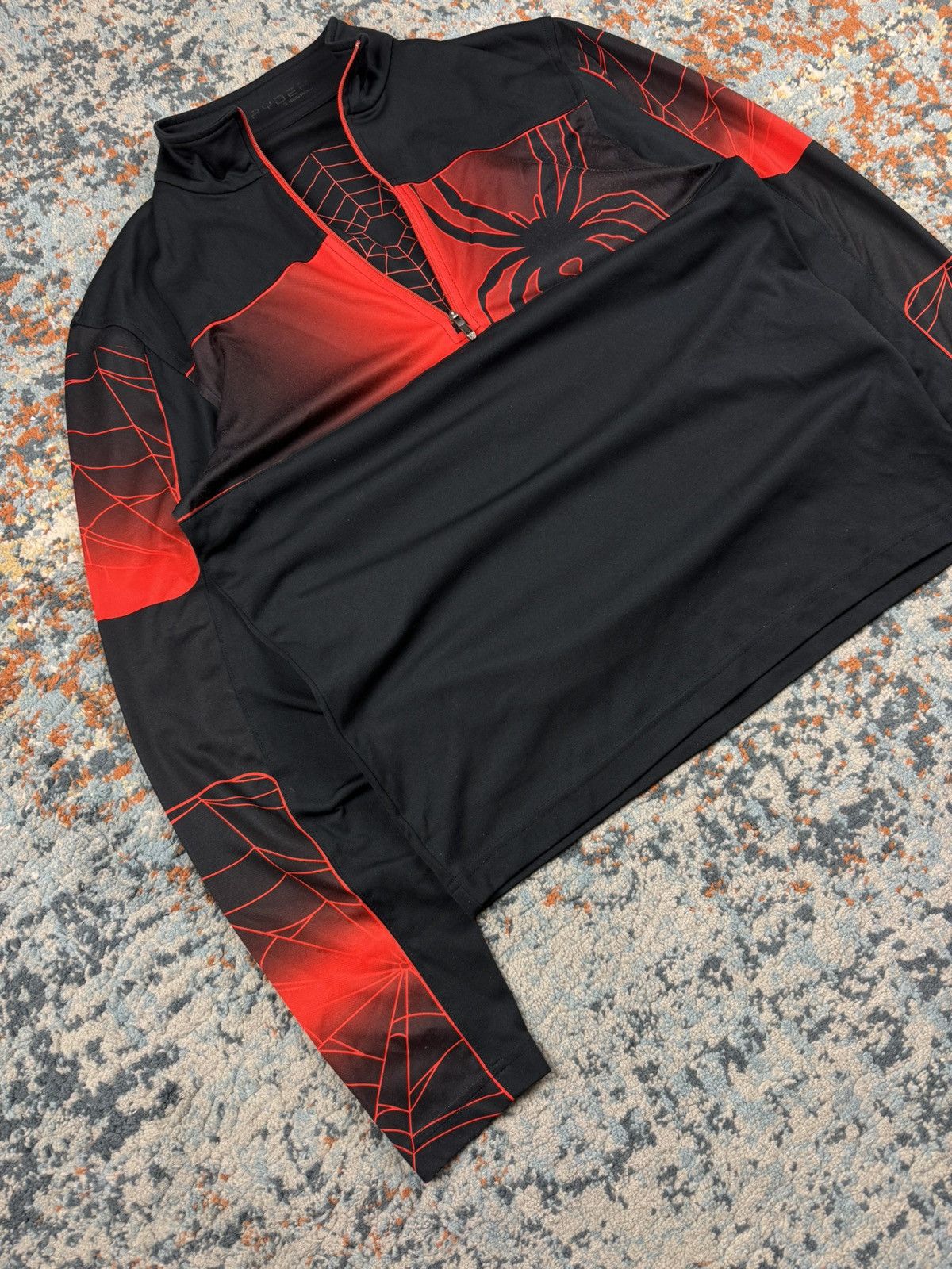 Spyder Vintage y2k Spyder crazy spiders web print thermal top Size US M / EU 48-50 / 2 - 2 Thumbnail