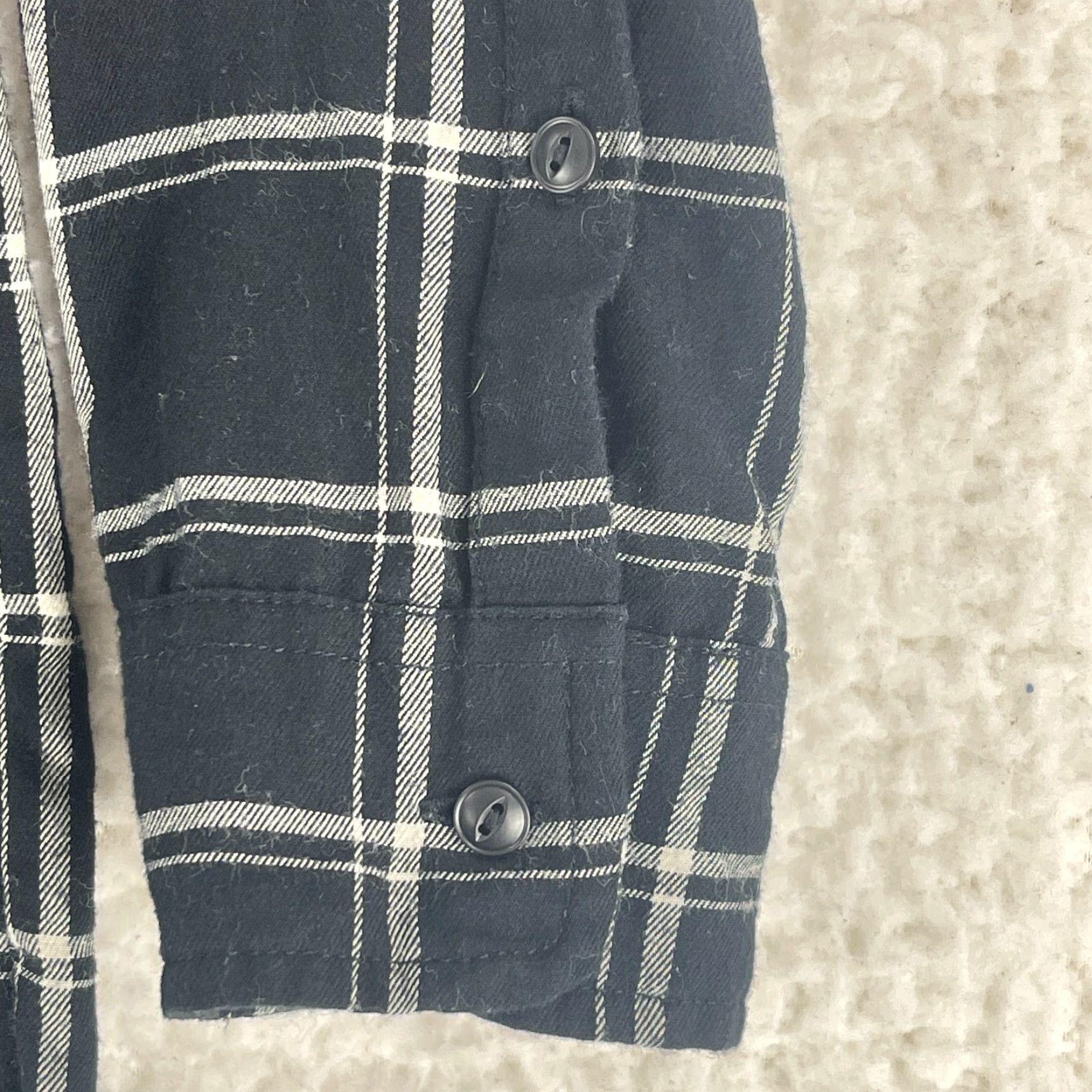 Madewell Madewell Shirt Womens XS Black Ex-Boyfriend Button-Up Long Sleeve Size XS / US 0-2 / IT 36-38 - 6 Thumbnail