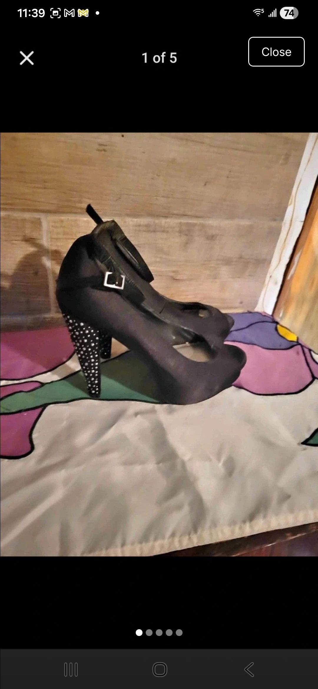 Steve Madden Madden girl black rhinestone heels Size US 8 / IT 38 - 1 Thumbnail