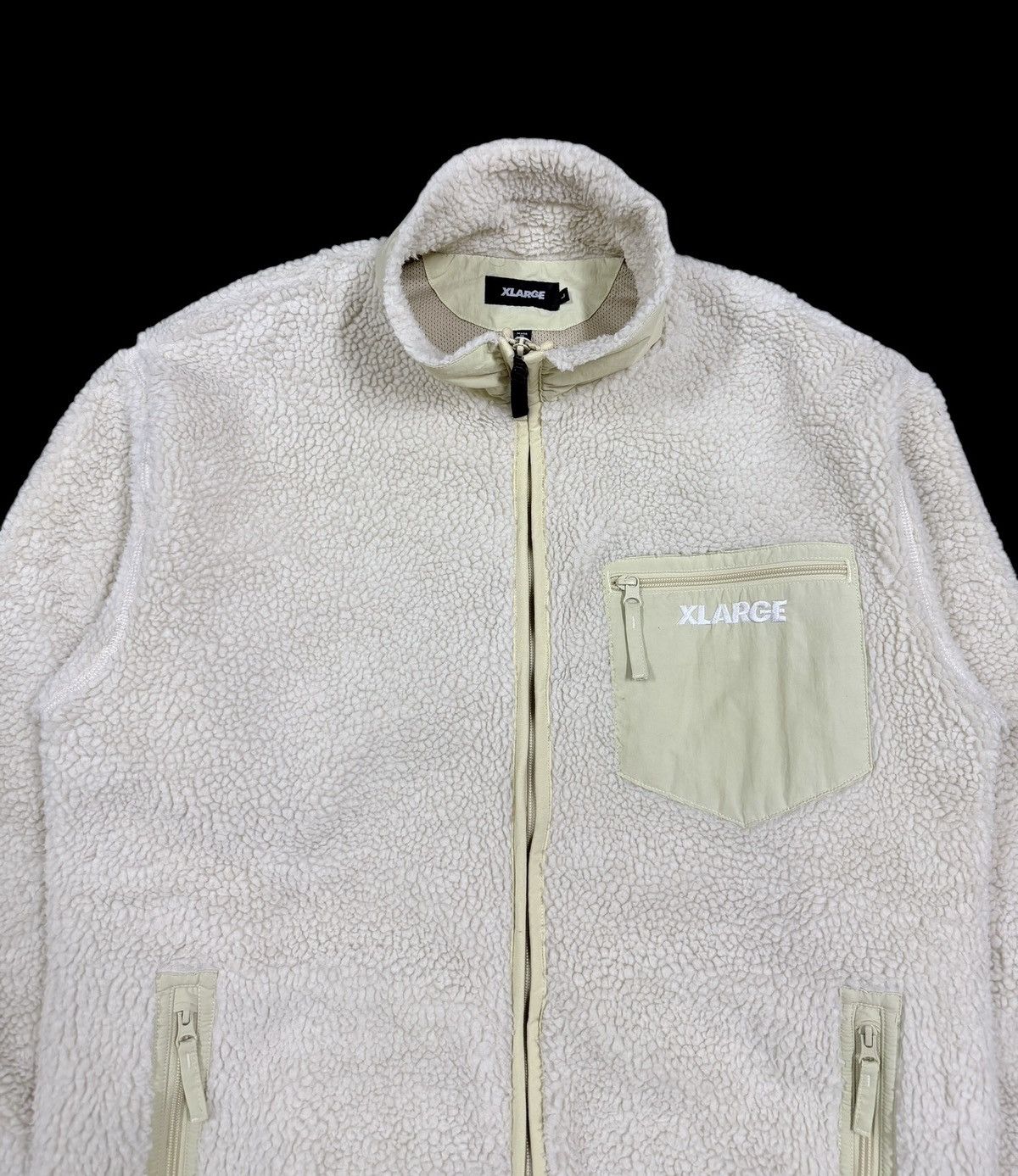 Xlarge Xlarge Deep Pile Sherpa Boa Jacket Big Logo Embossed Fleece Size US L / EU 52-54 / 3 - 3 Thumbnail
