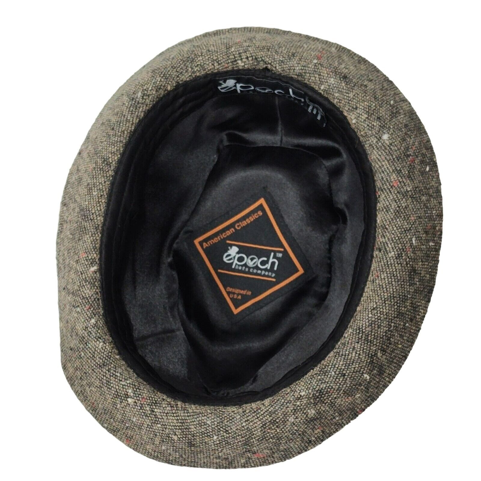 Epoch Epoch Brown Wool Hat Fedora Trilby Tweed Unisex S/M Festival Size ONE SIZE - 5 Thumbnail