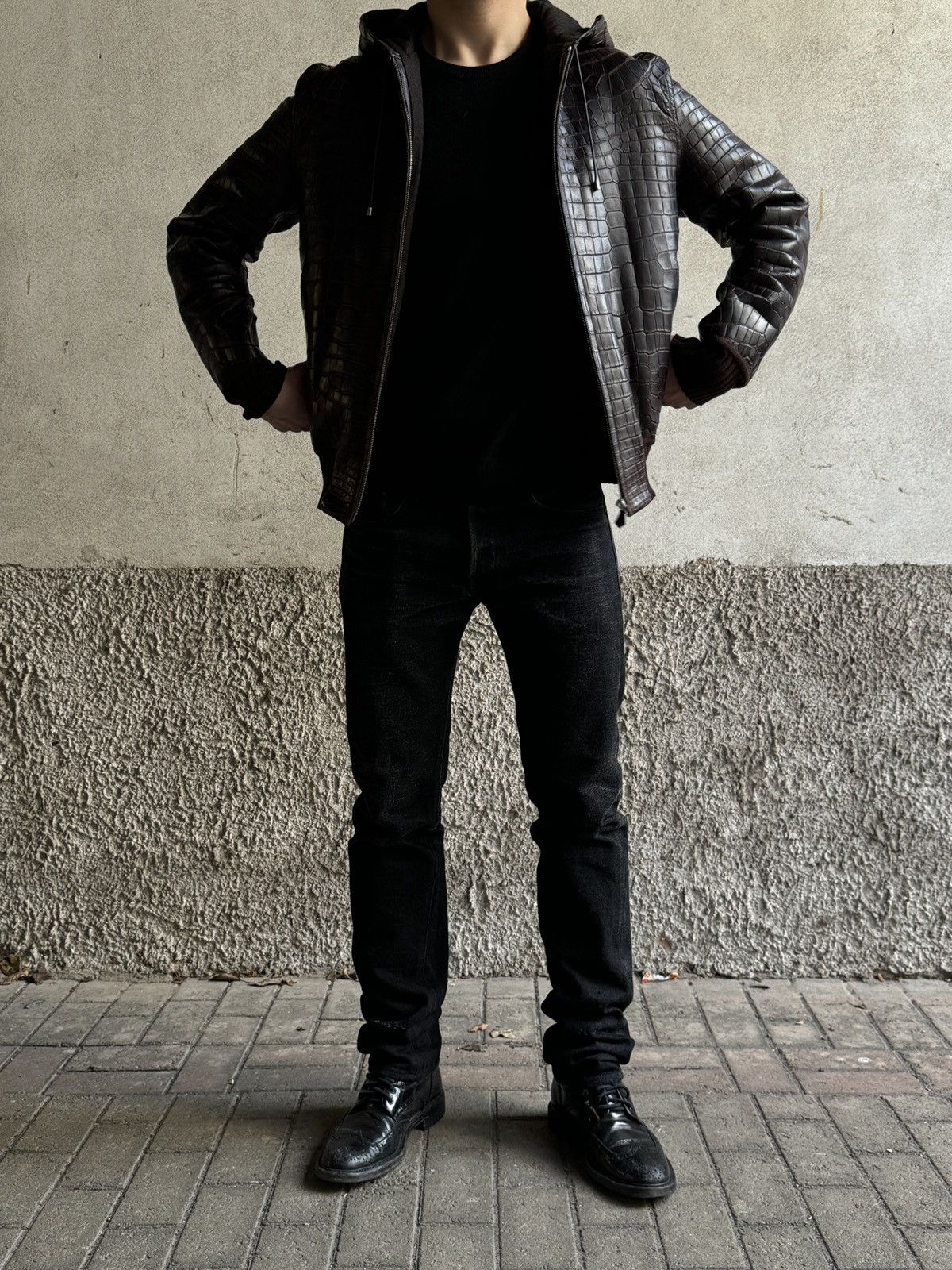 Hermès Crocodile Leather Special Order 1/1 Hooded Jacket