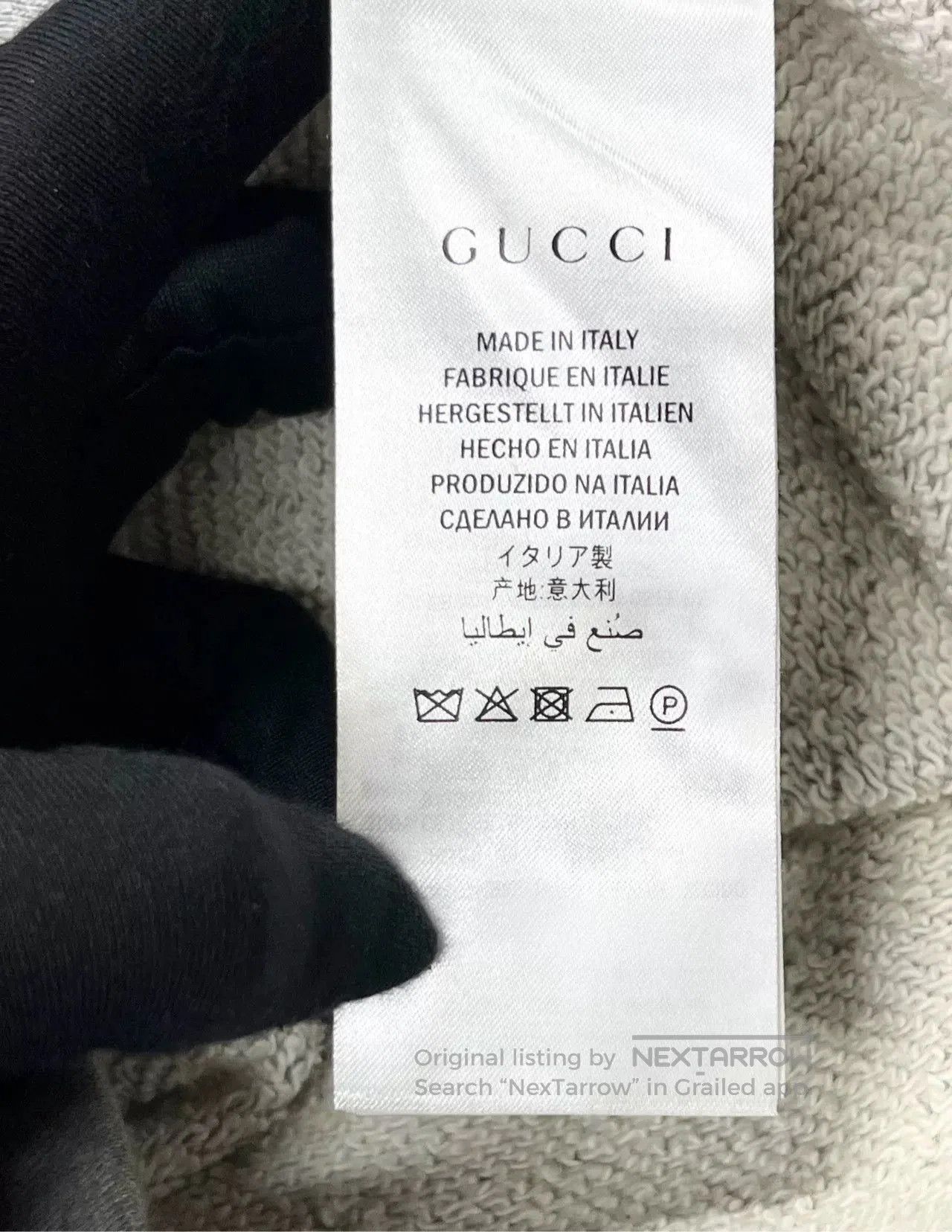 Gucci Gucci Embroidered Logo Sweatshirt in Gray. Size S / US 4 / IT 40 - 4 Thumbnail