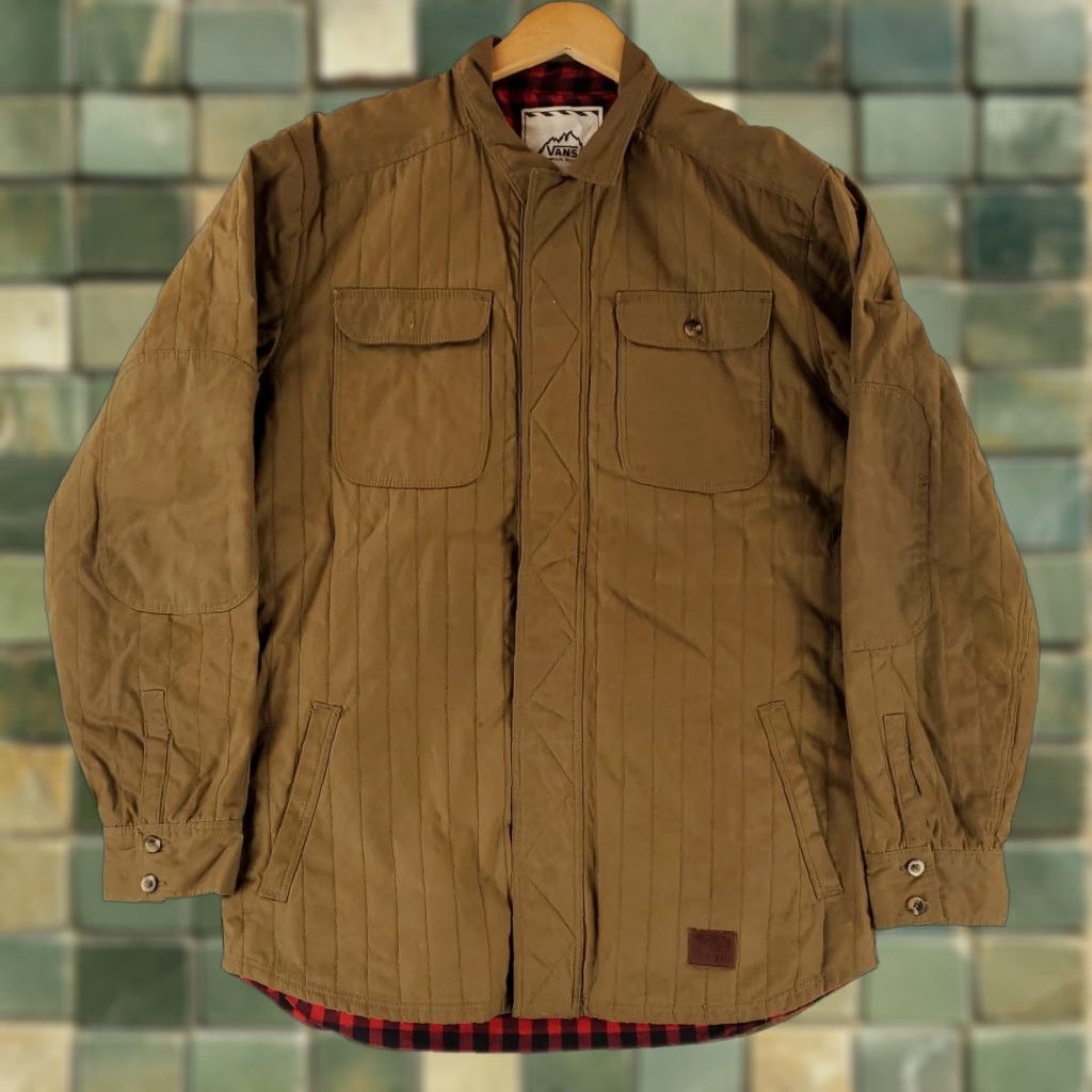 Vans Vans Jacket Tanka Mountain Edition Waxed Canvas Flannel Lined Mens L Brown Canvas Chore 90s? Mens Size US L / EU 52-54 / 3 - 1 Thumbnail