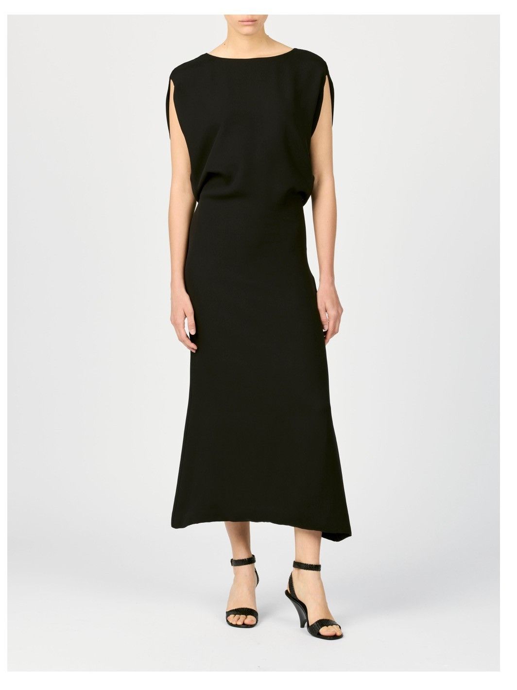 Loro Piana o1srvl11e0526 FAP2923 Blacky Midi Dress in Black Size M / US 6-8 / IT 42-44 - 4 Thumbnail