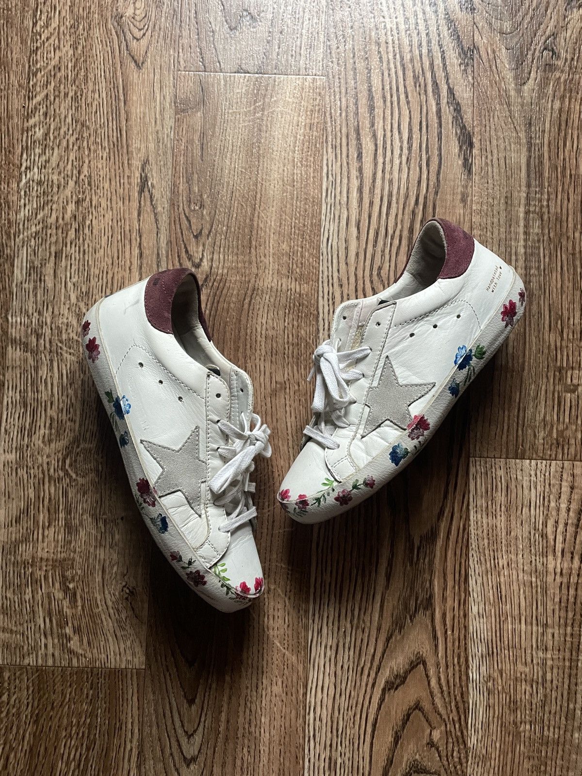 Golden Goose ❗️RARE ❗️ Golden Goose Superstar Floral Hand printed sneakers Size US 6 / IT 36 - 3 Thumbnail