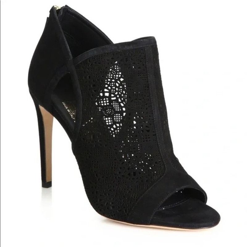 Salvatore Ferragamo Salvatore Ferragamo Gayle Black Suede Ankle Booties sz. 10B Size US 10 / IT 40 - 2 Thumbnail