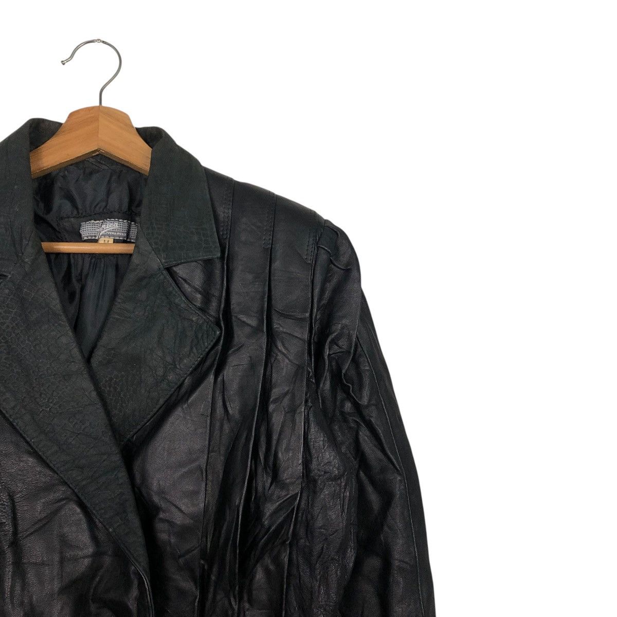 Vera Pelle 🔥VINTAGE CROPPED BIKER LEATHER JACKET AMICA VERA PELLE Size US M / EU 48-50 / 2 - 8 Thumbnail