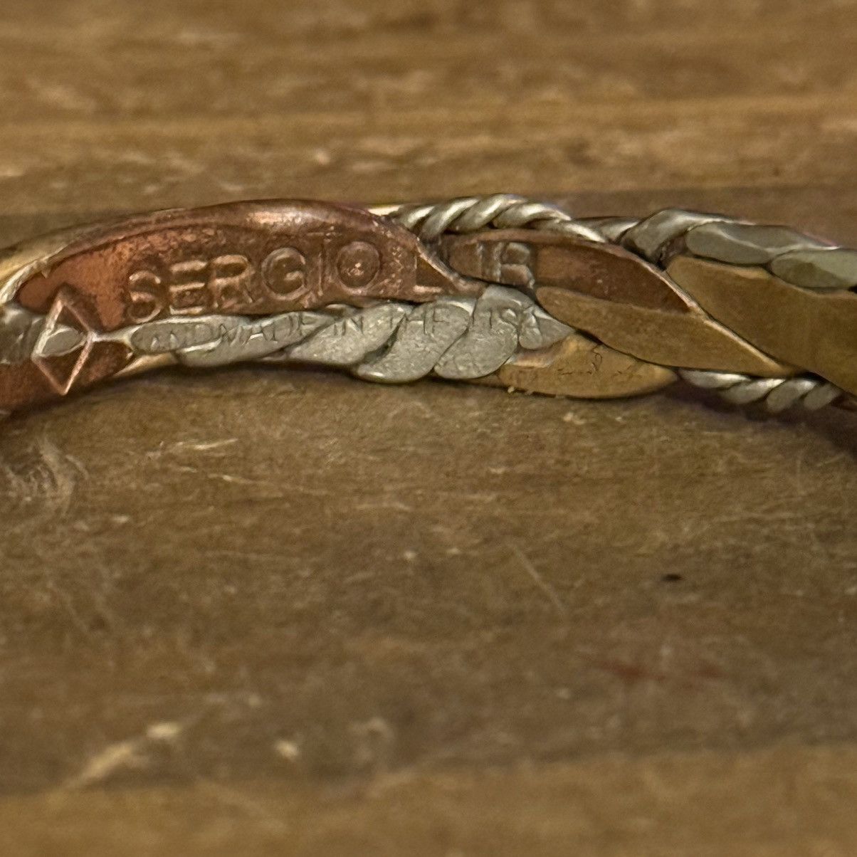 Vintage Vintage Sergio Lub copper and silver cuff bracelet Size ONE SIZE - 4 Thumbnail