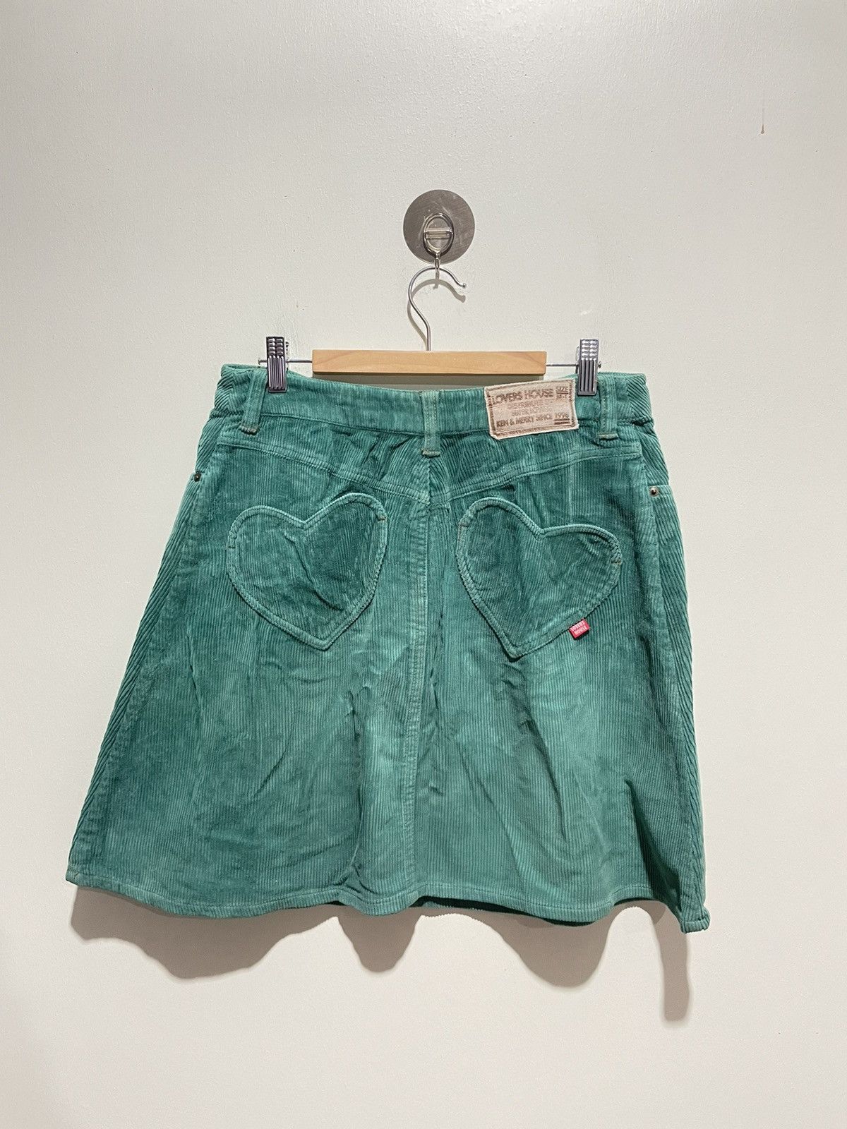 Super Lovers Lovers House by Super Lovers Green Corduroy Skirt Size 31" - 2 Thumbnail